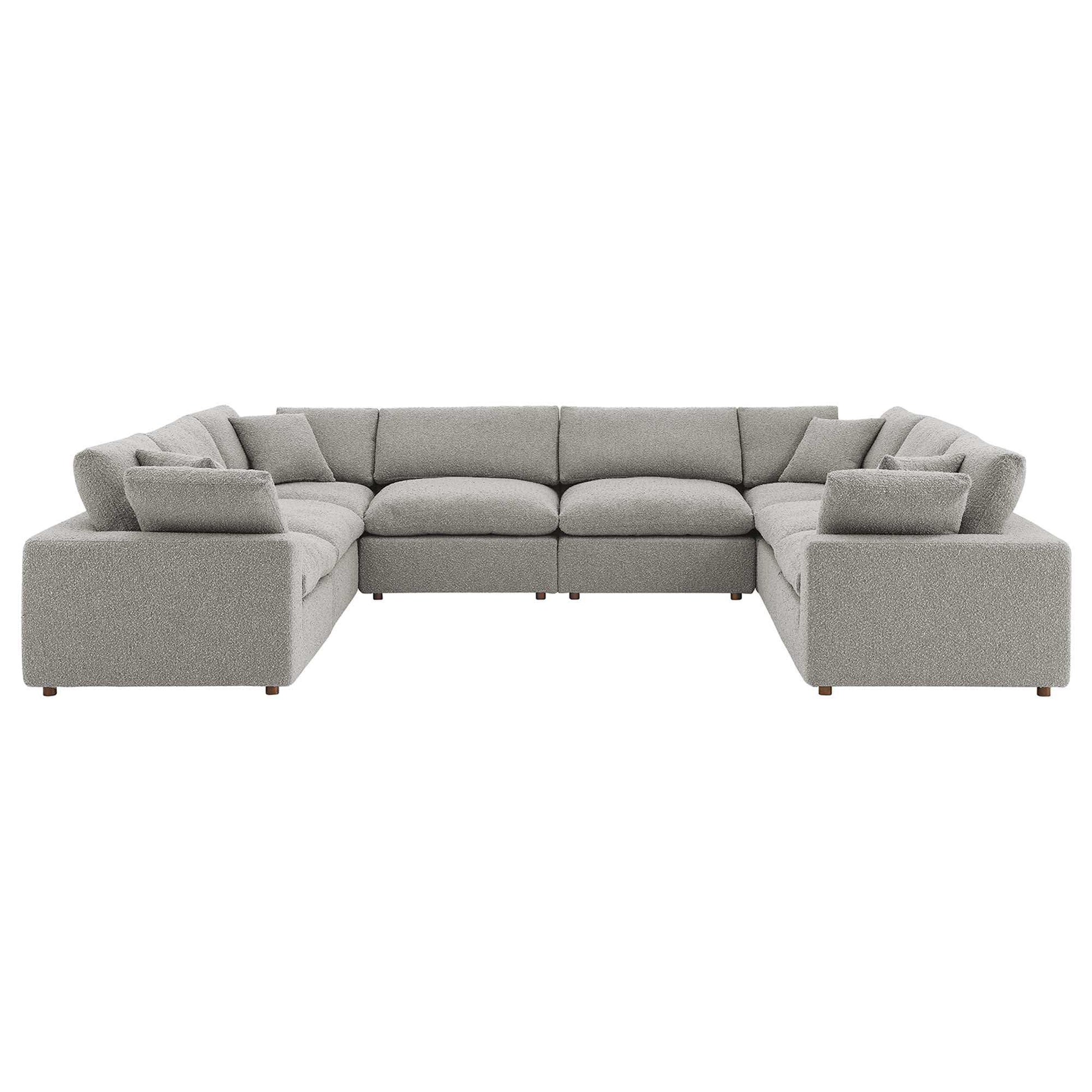 Commix 8-Piece Down Filled Overstuffed Boucle Fabric Sectional Sofa by Modway - Best Buy Furniture