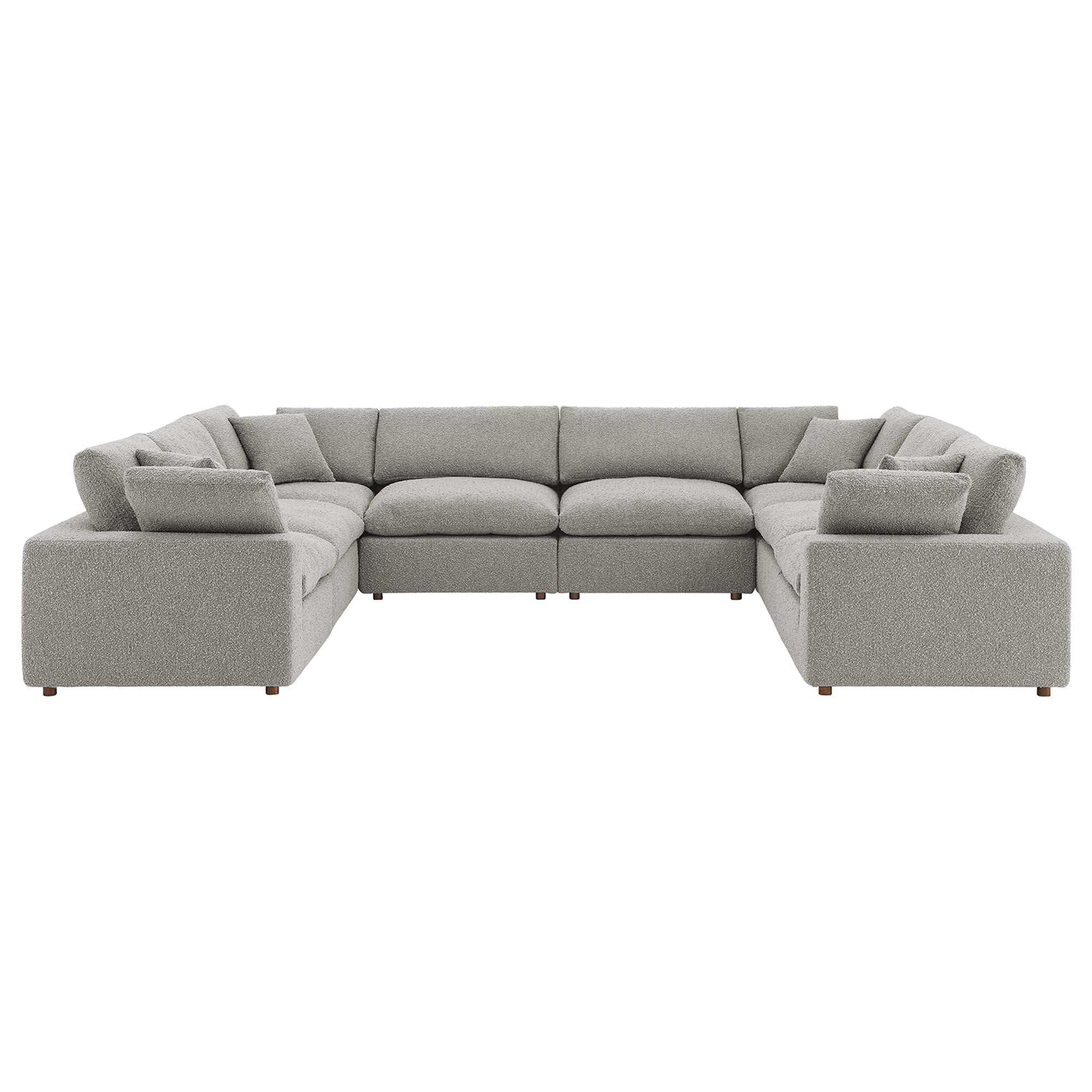 Commix 8-Piece Down Filled Overstuffed Boucle Fabric Sectional Sofa by Modway - Best Buy Furniture