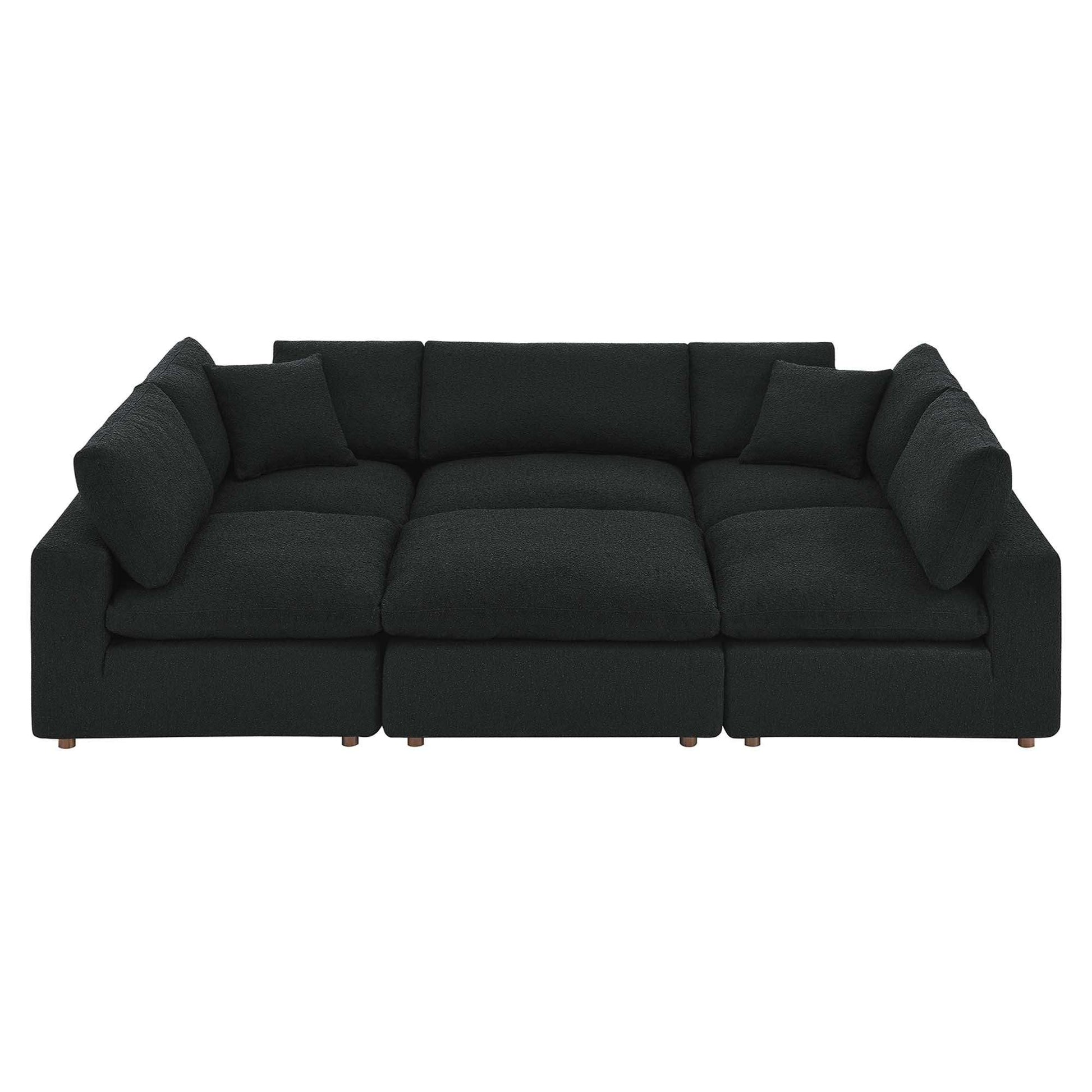 Commix 6-Piece Down Filled Overstuffed Boucle Fabric Sectional Sofa by Modway - Best Buy Furniture