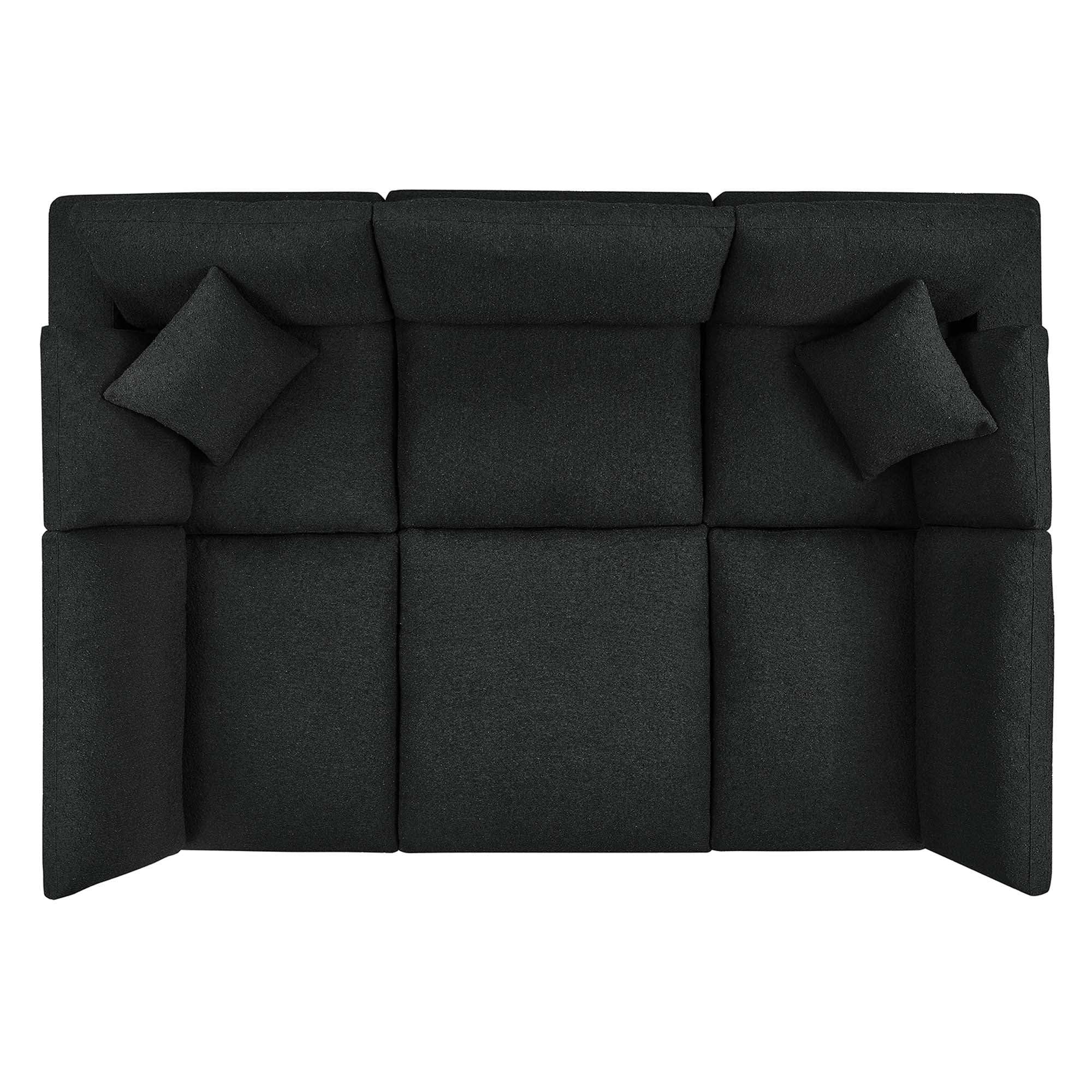 Commix 6-Piece Down Filled Overstuffed Boucle Fabric Sectional Sofa by Modway - Best Buy Furniture