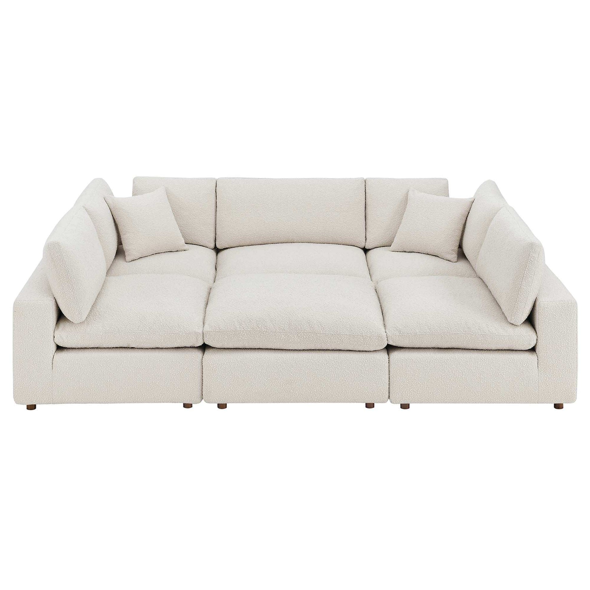 Commix 6-Piece Down Filled Overstuffed Boucle Fabric Sectional Sofa by Modway - Best Buy Furniture
