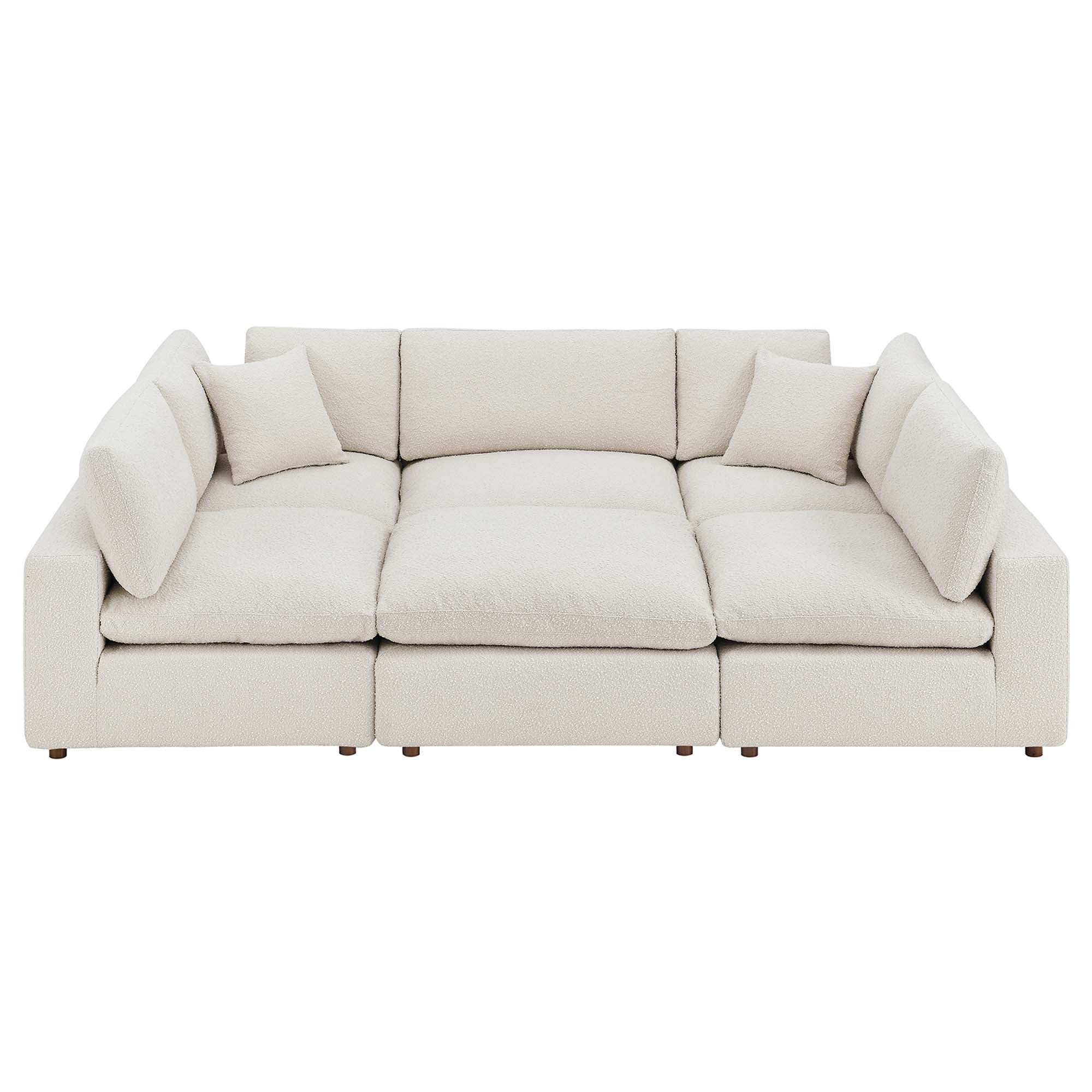 Commix 6-Piece Down Filled Overstuffed Boucle Fabric Sectional Sofa by Modway - Best Buy Furniture