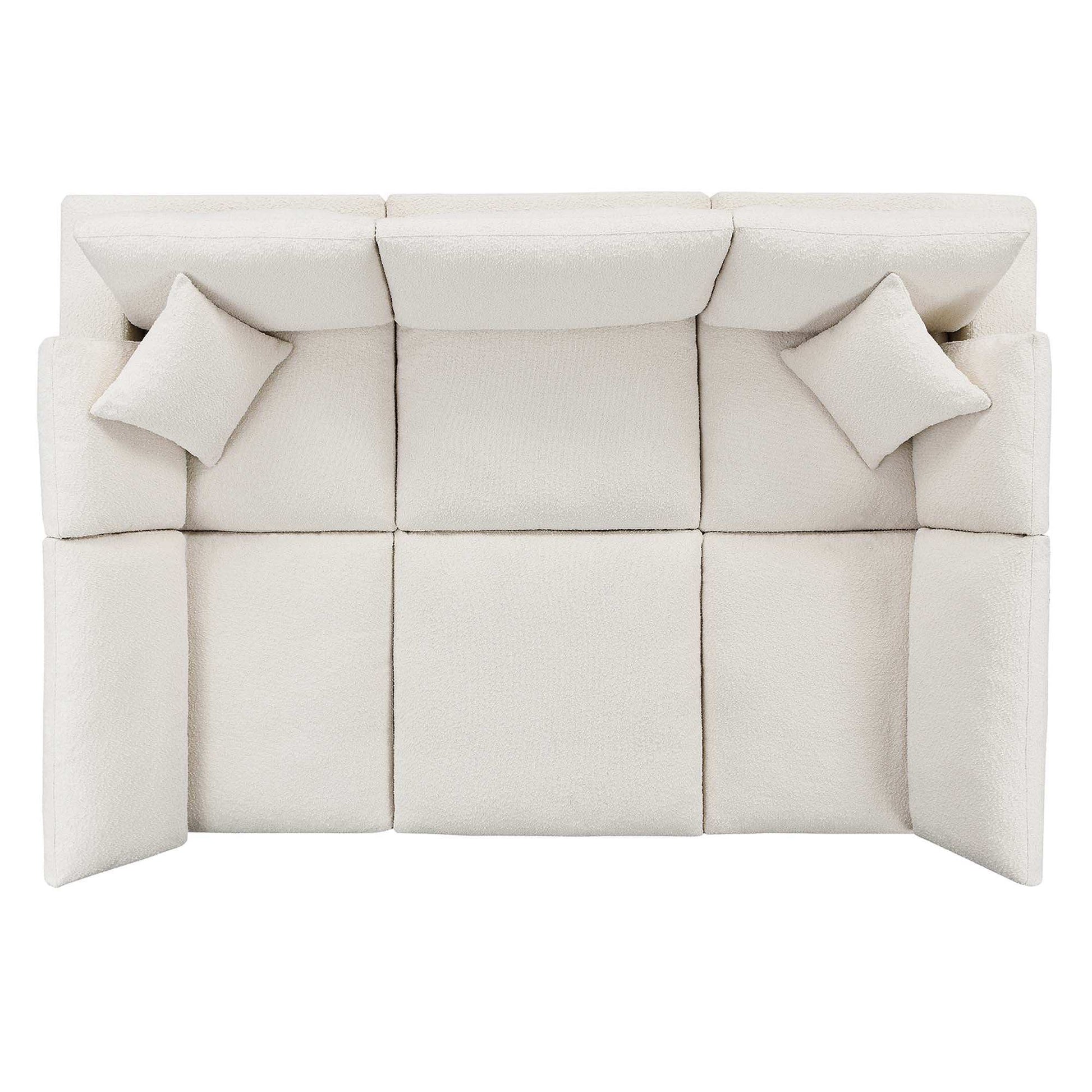 Commix 6-Piece Down Filled Overstuffed Boucle Fabric Sectional Sofa by Modway - Best Buy Furniture
