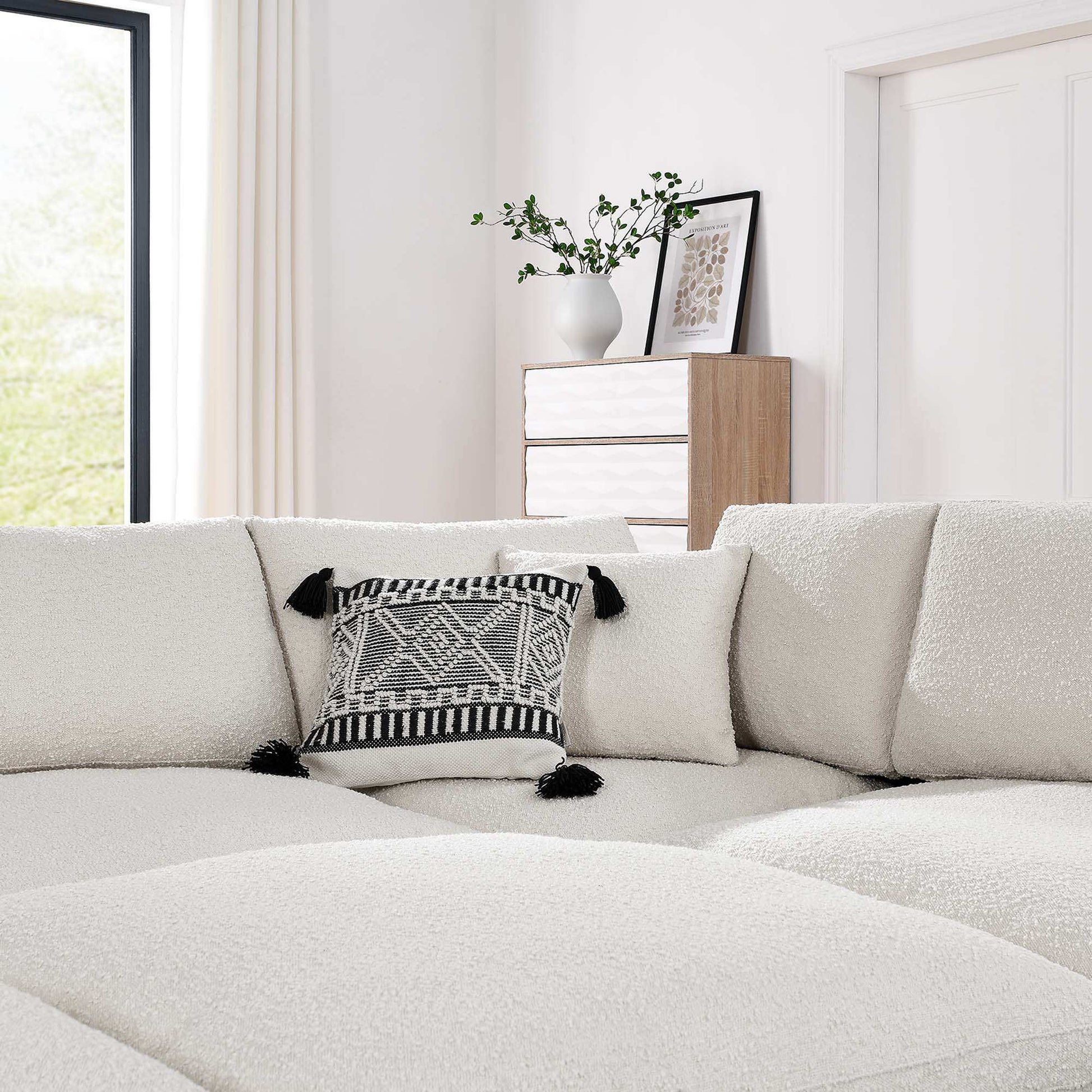 Commix 6-Piece Down Filled Overstuffed Boucle Fabric Sectional Sofa by Modway - Best Buy Furniture