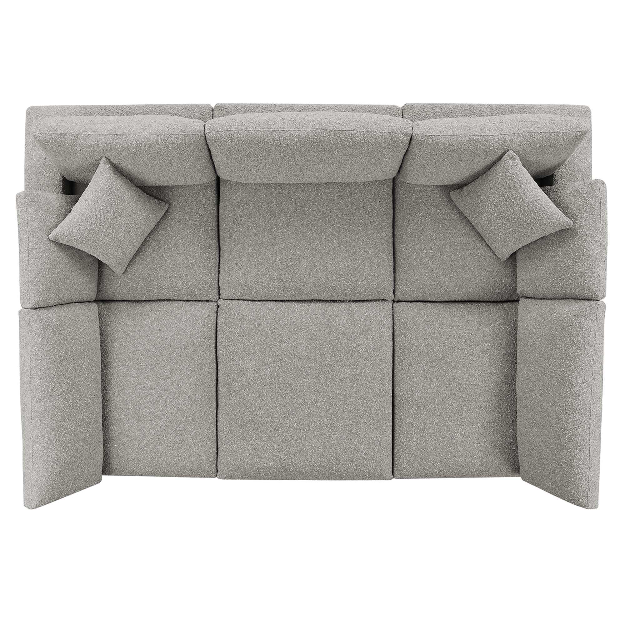 Commix 6-Piece Down Filled Overstuffed Boucle Fabric Sectional Sofa by Modway - Best Buy Furniture