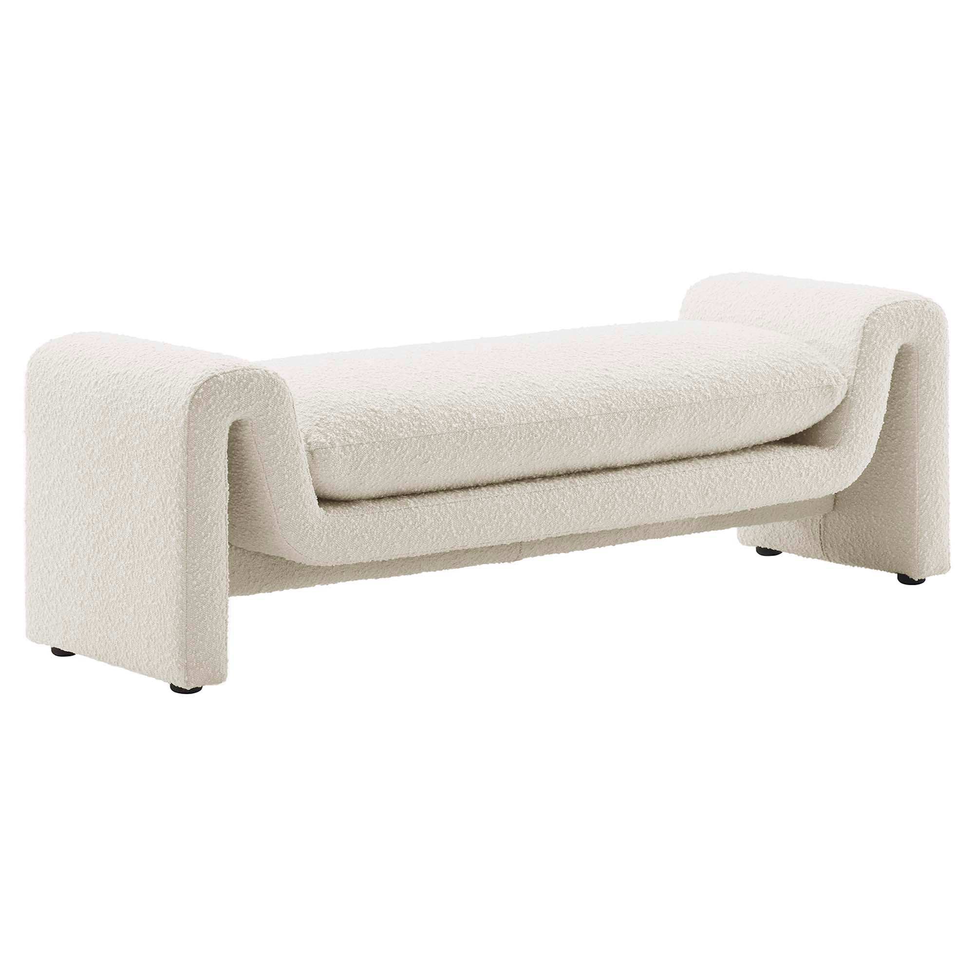 Waverly Boucle Fabric Bench by Modway - Best Buy Furniture