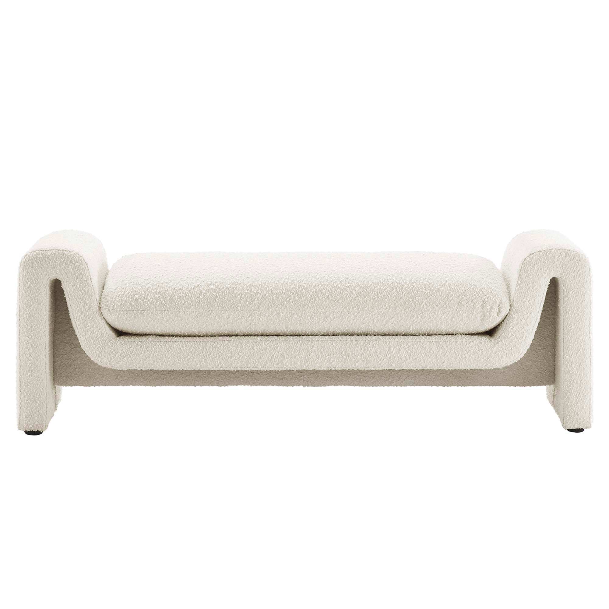Waverly Boucle Fabric Bench by Modway - Best Buy Furniture