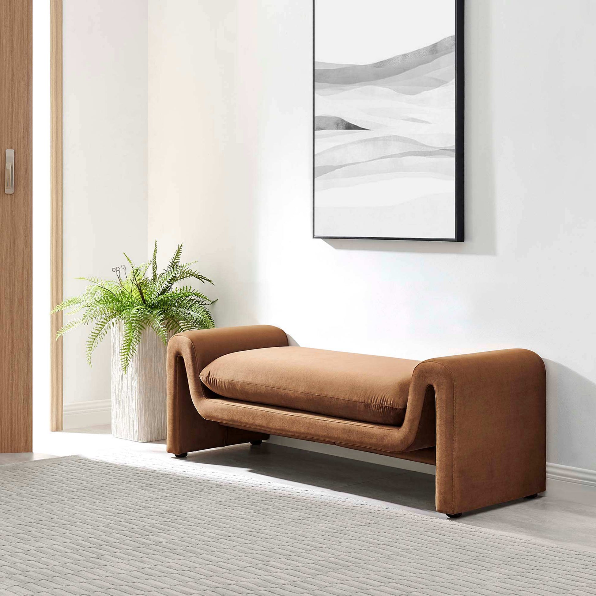 Waverly Performance Velvet Bench by Modway - Best Buy Furniture