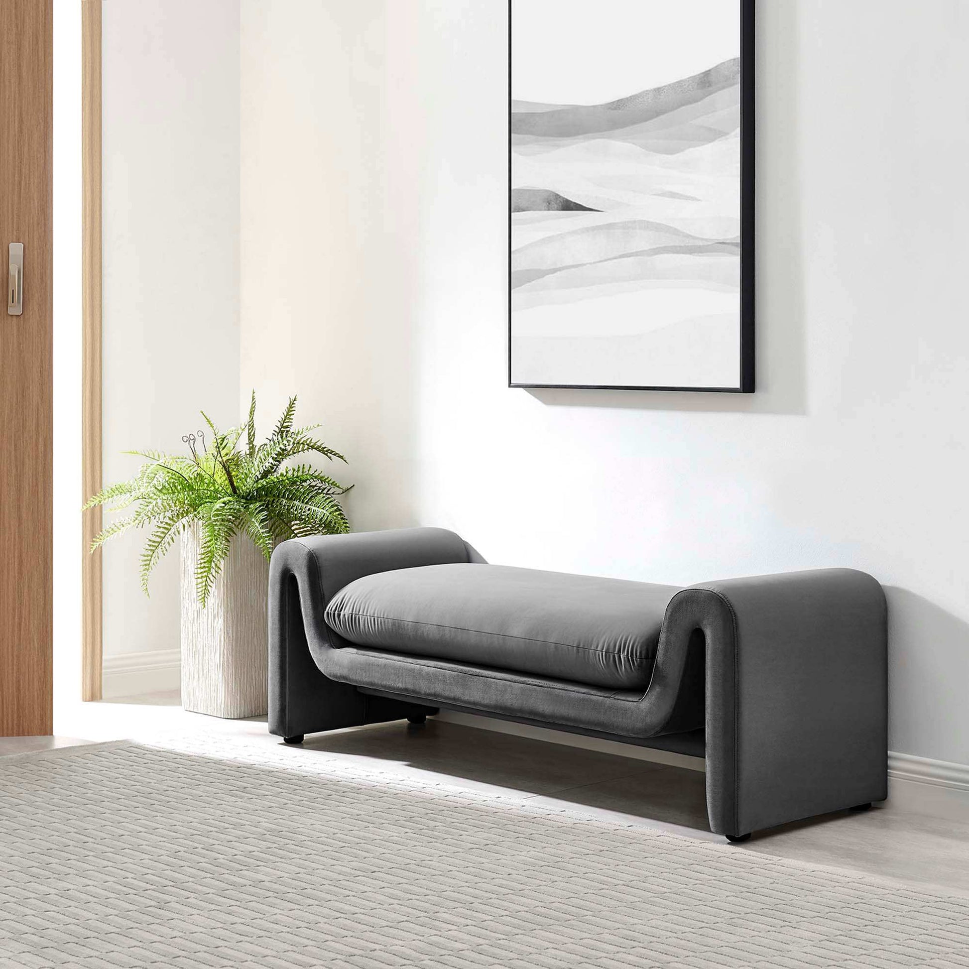 Waverly Performance Velvet Bench by Modway - Best Buy Furniture