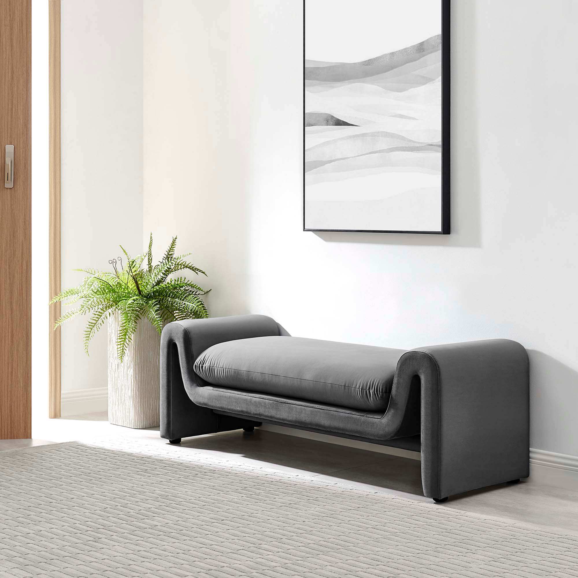 Waverly Performance Velvet Bench by Modway - Best Buy Furniture