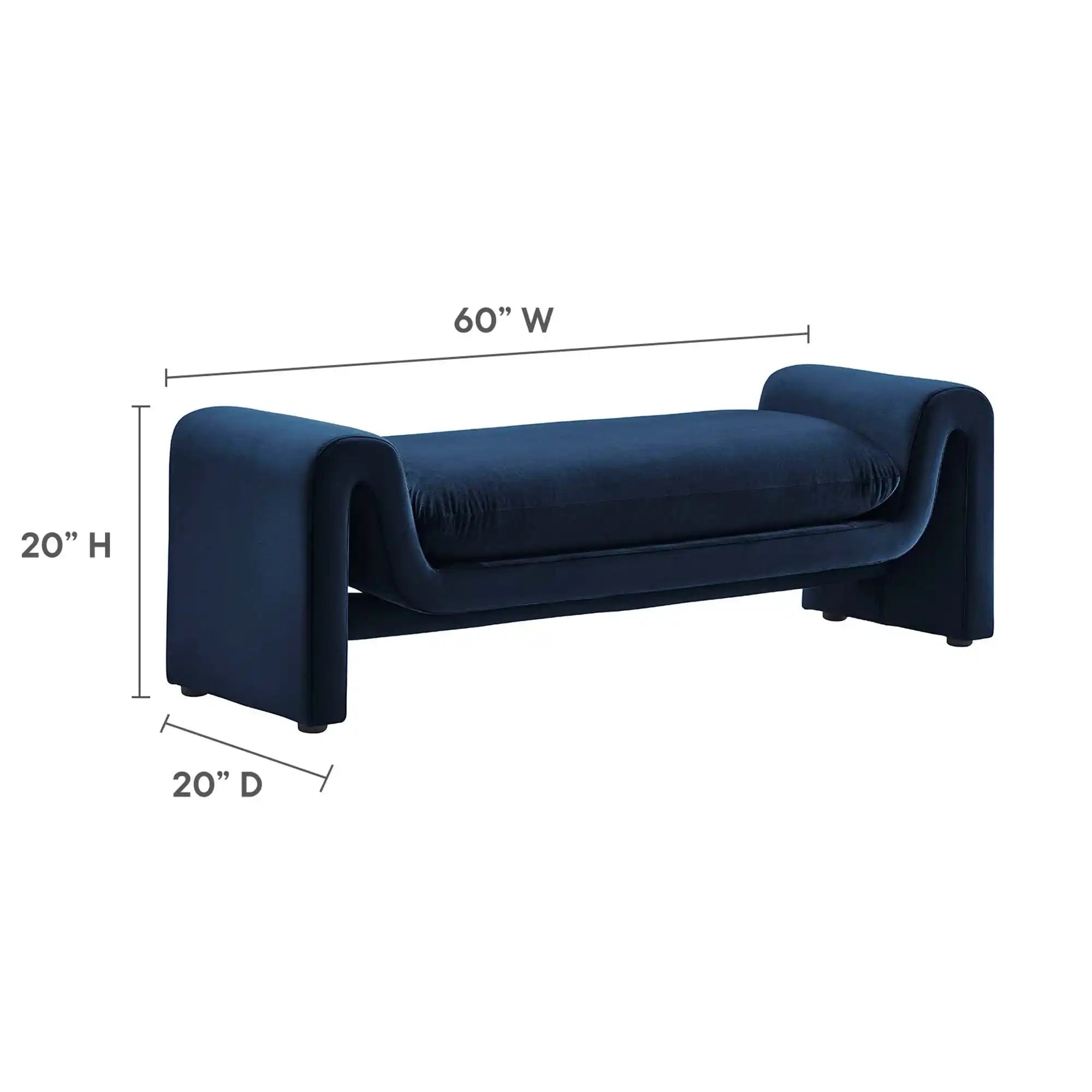 Waverly Performance Velvet Bench by Modway - Best Buy Furniture