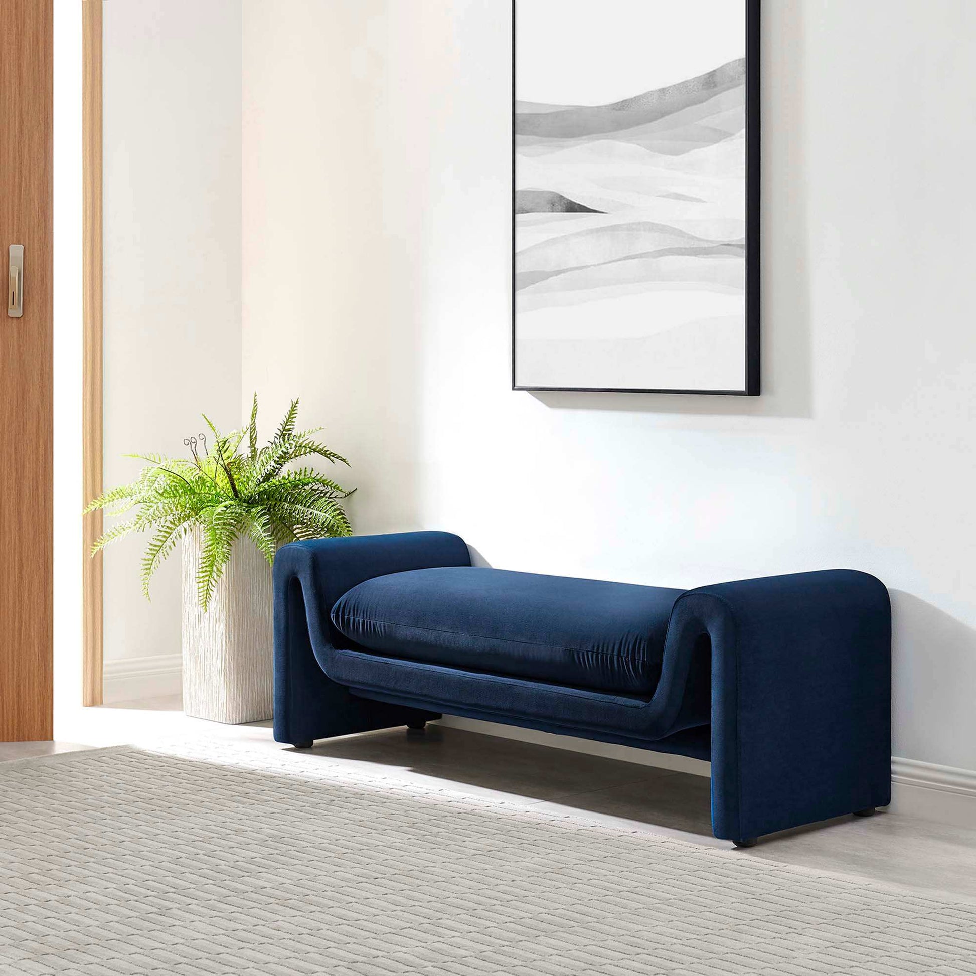 Waverly Performance Velvet Bench by Modway - Best Buy Furniture