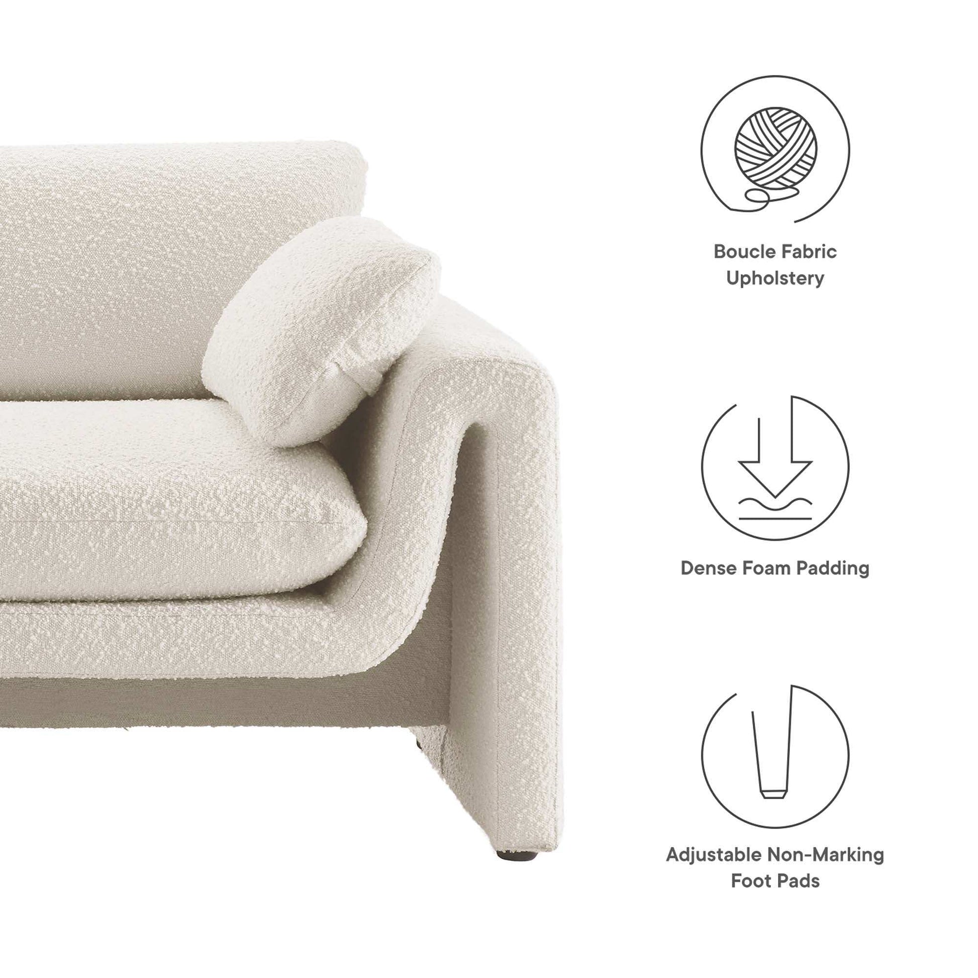 Waverly Boucle Fabric Sofa by Modway - Best Buy Furniture