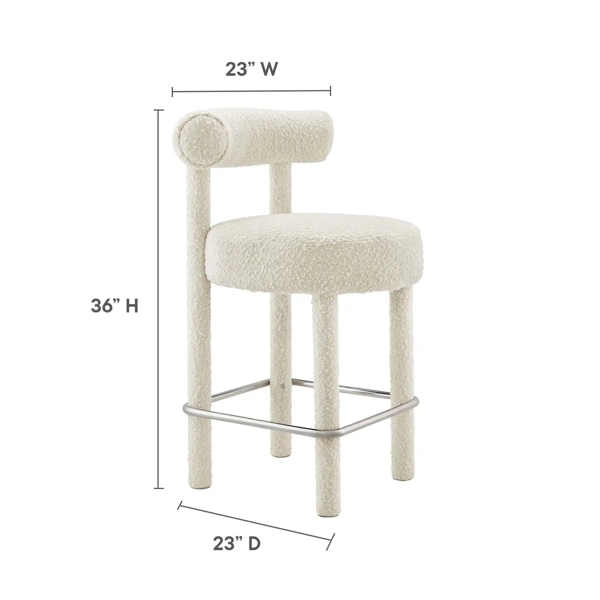 Toulouse Boucle Fabric Counter Stool by Modway - Best Buy Furniture