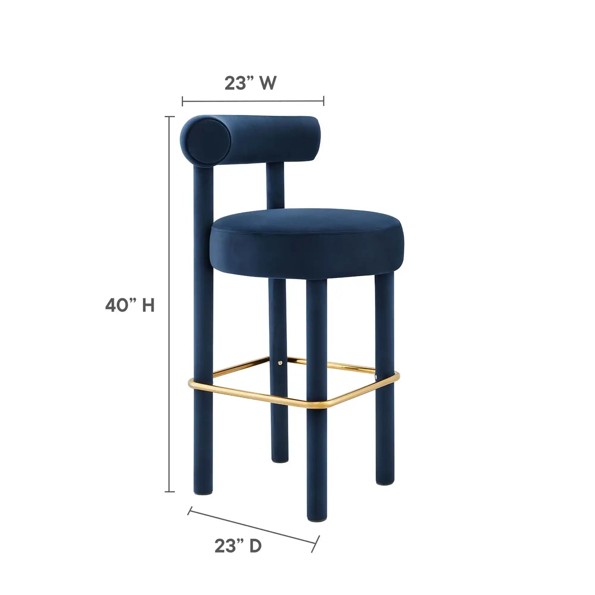 Toulouse Performance Velvet Bar Stool by Modway - Best Buy Furniture