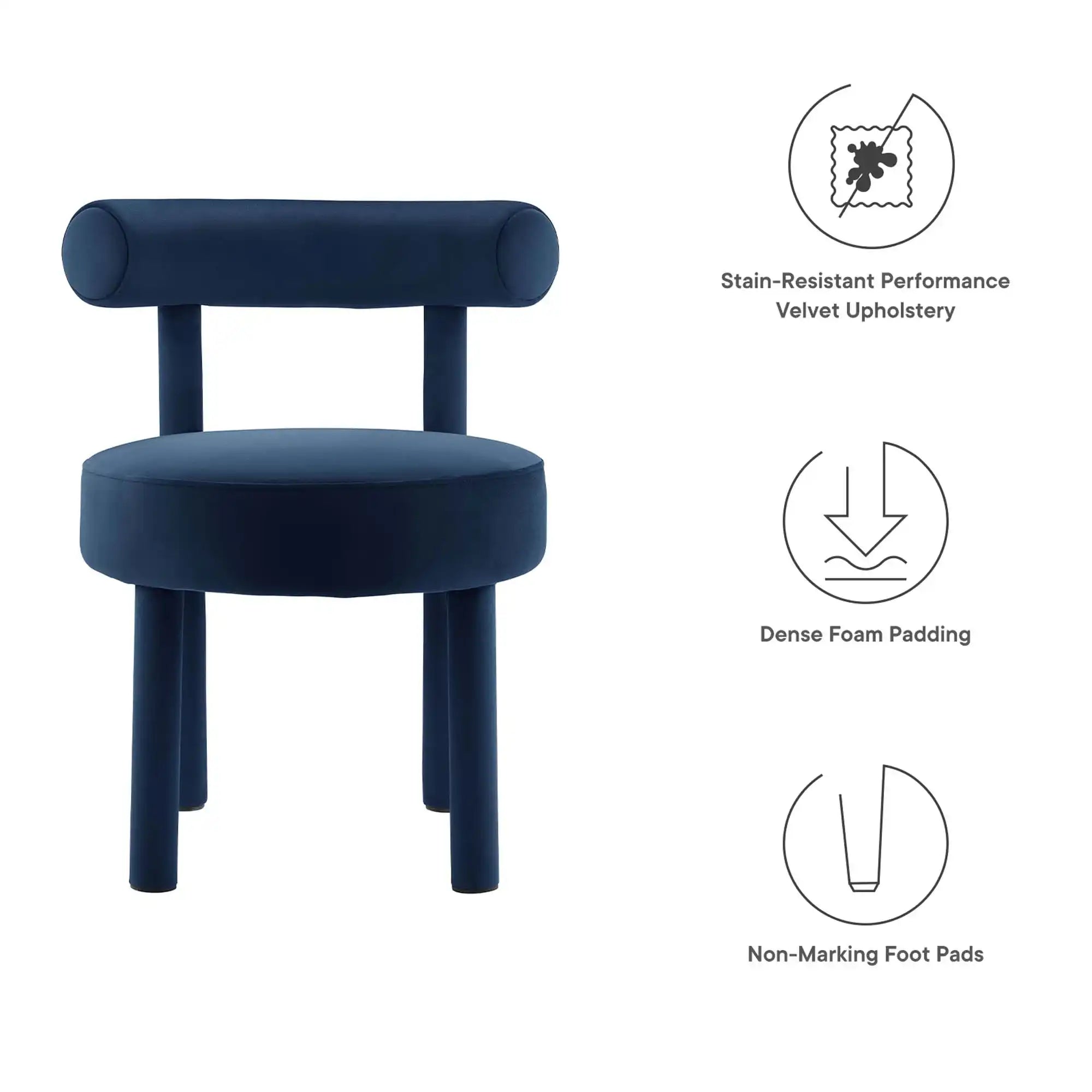 Toulouse Performance Velvet Dining Chair by Modway - Best Buy Furniture