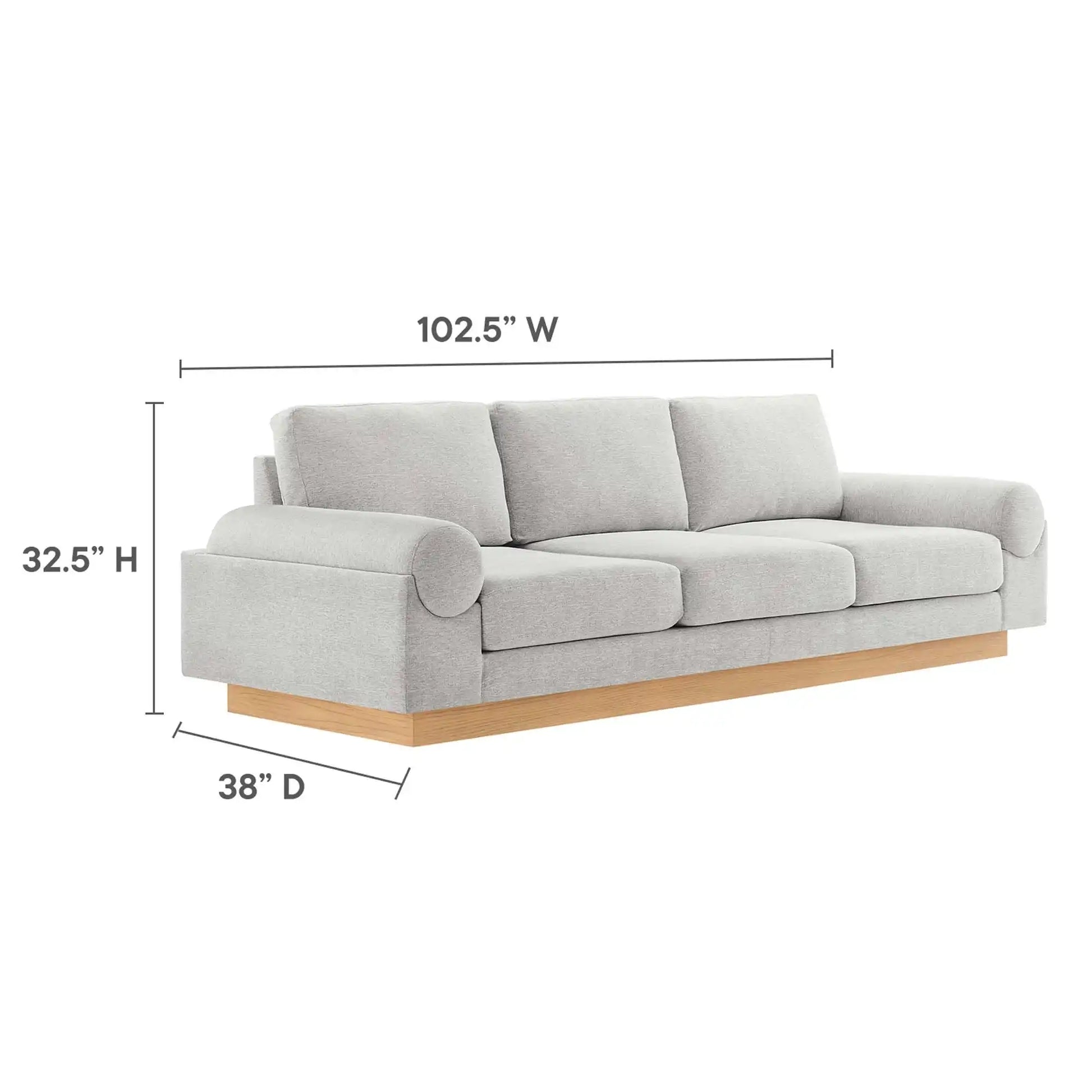 Oasis Upholstered Fabric Sofa by Modway - Best Buy Furniture