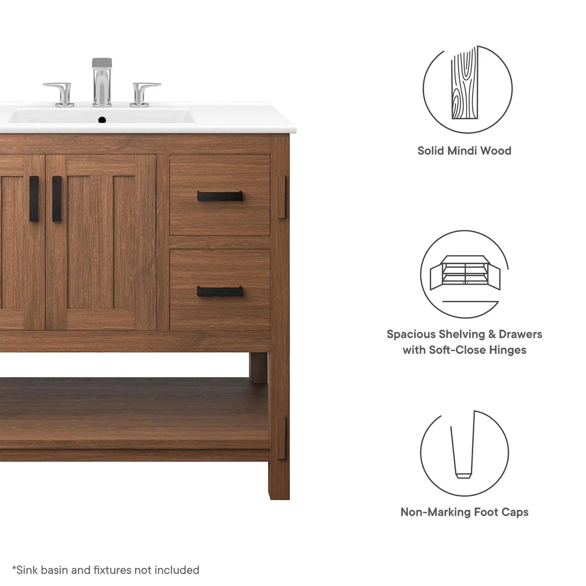 Ashlyn 36� Wood Bathroom Vanity Cabinet (Sink Basin Not Included) by Modway - Best Buy Furniture