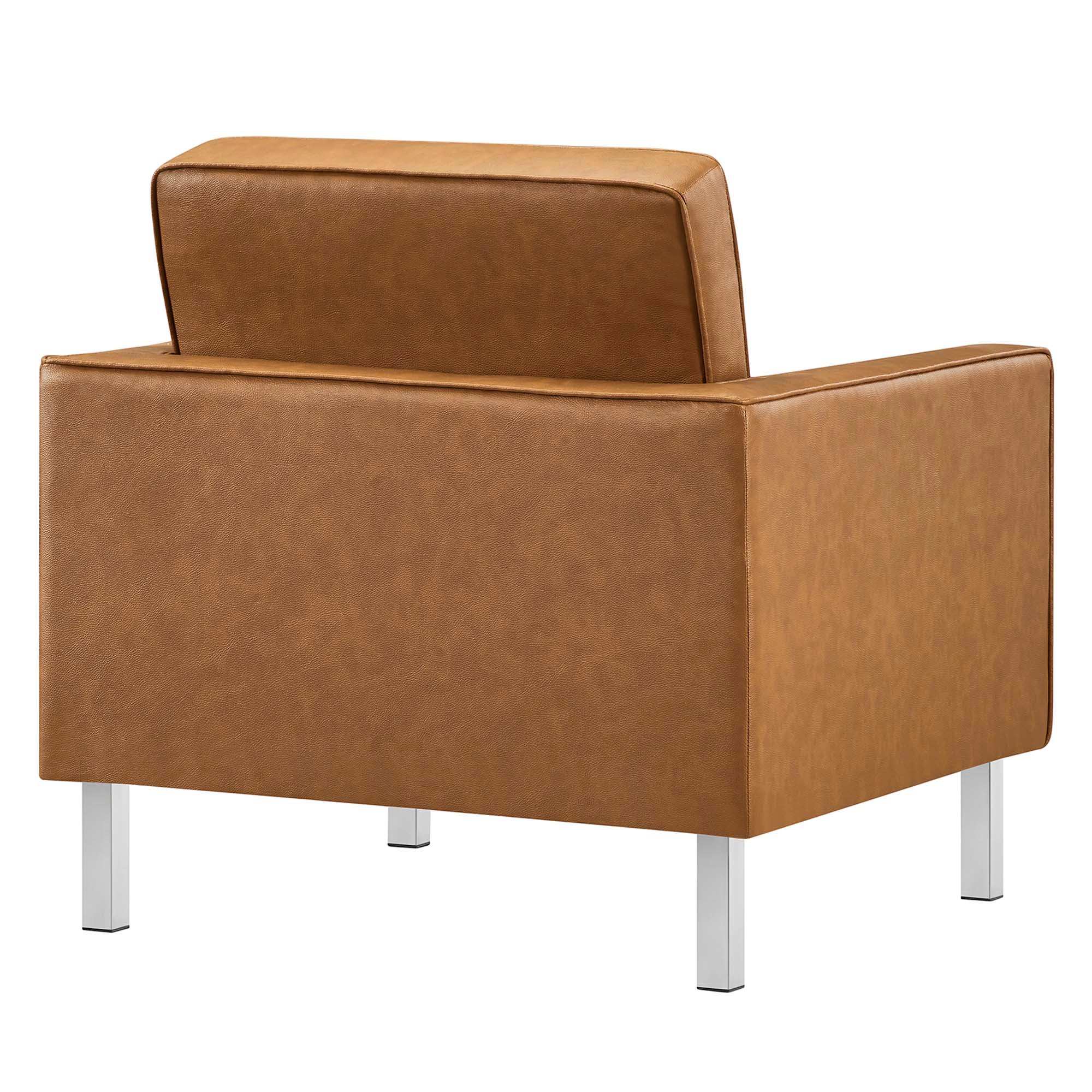 Loft Tufted Vegan Leather Armchair and Ottoman Set by Modway - Best Buy Furniture
