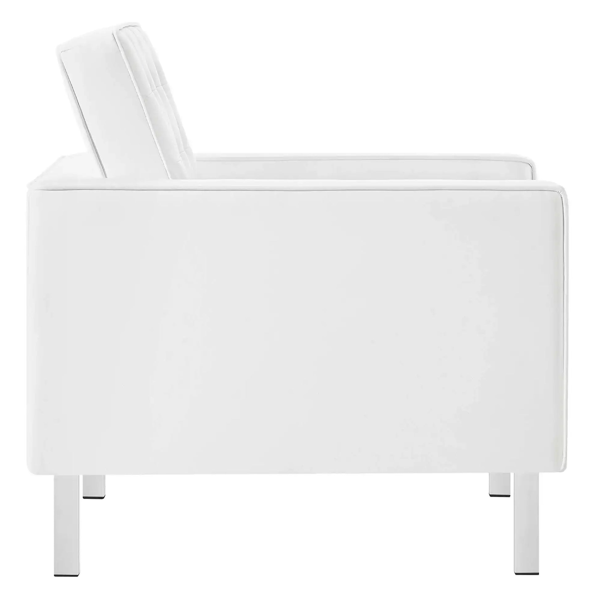 Loft Tufted Vegan Leather Armchair and Ottoman Set by Modway - Best Buy Furniture