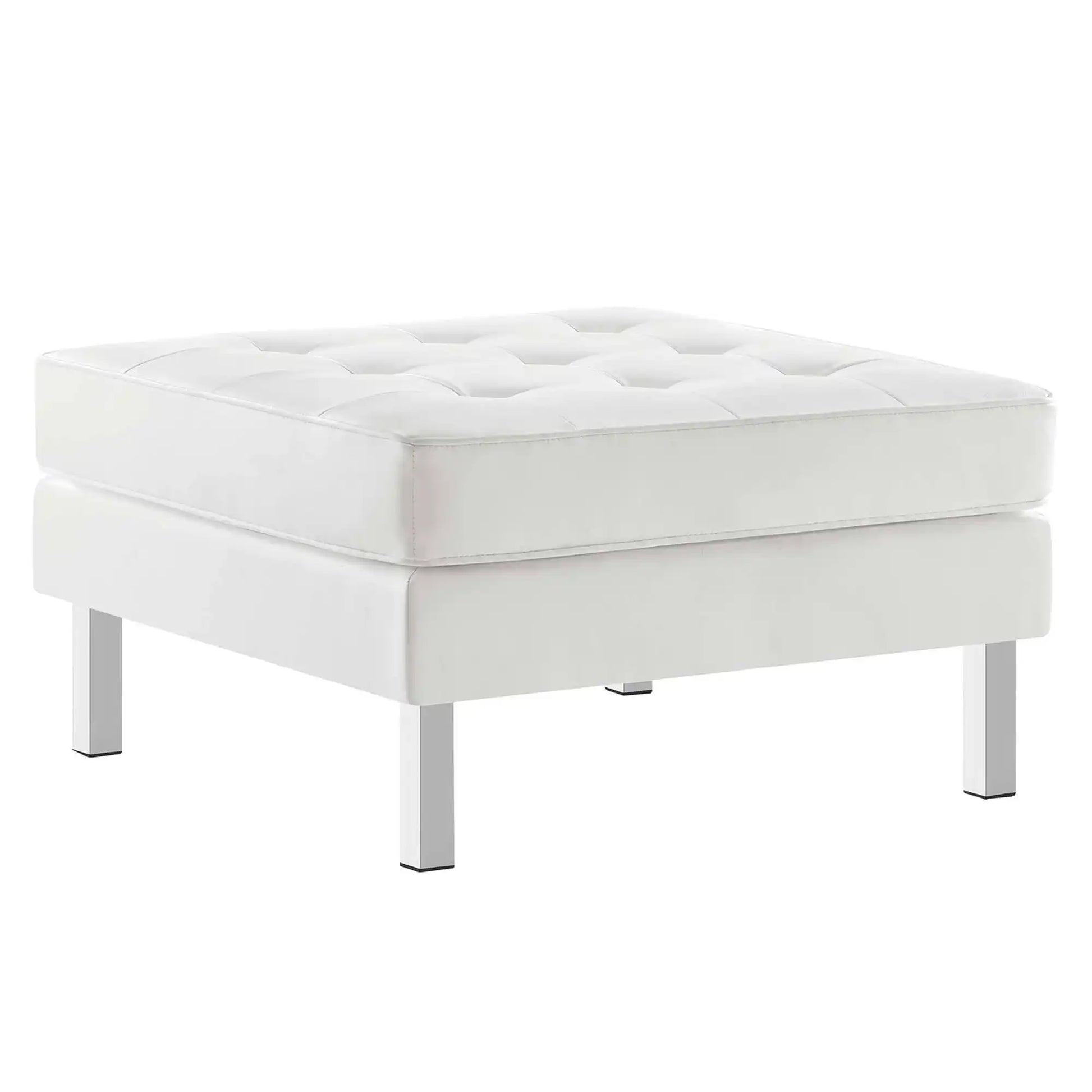 Loft Tufted Vegan Leather Armchair and Ottoman Set by Modway - Best Buy Furniture