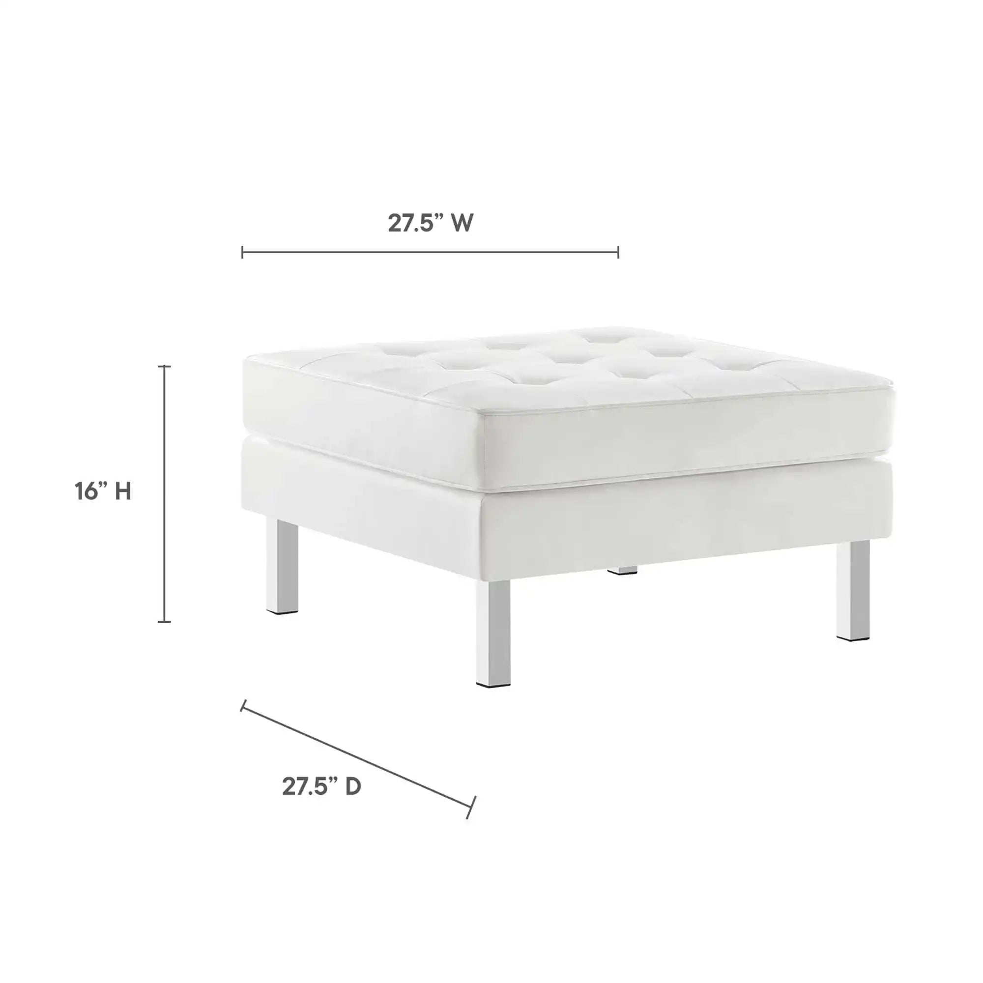Loft Tufted Vegan Leather Armchair and Ottoman Set by Modway - Best Buy Furniture