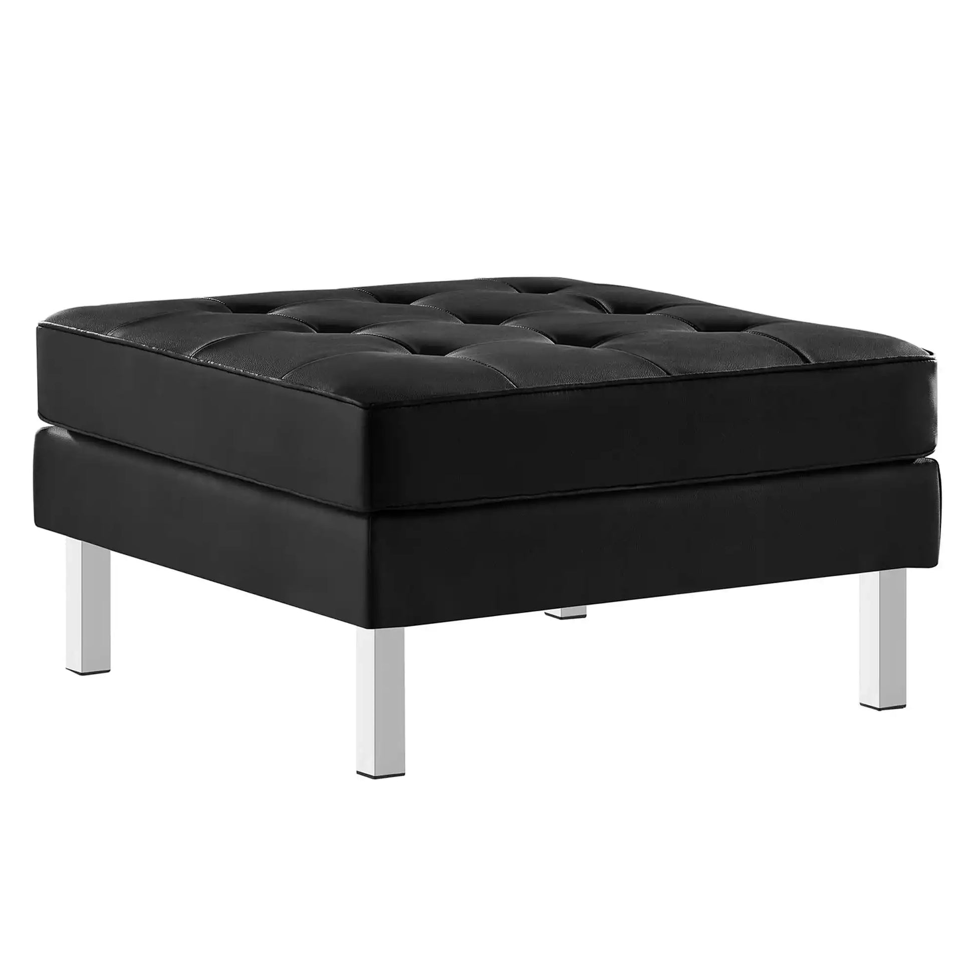Loft Tufted Vegan Leather Sofa and Ottoman Set by Modway - Best Buy Furniture