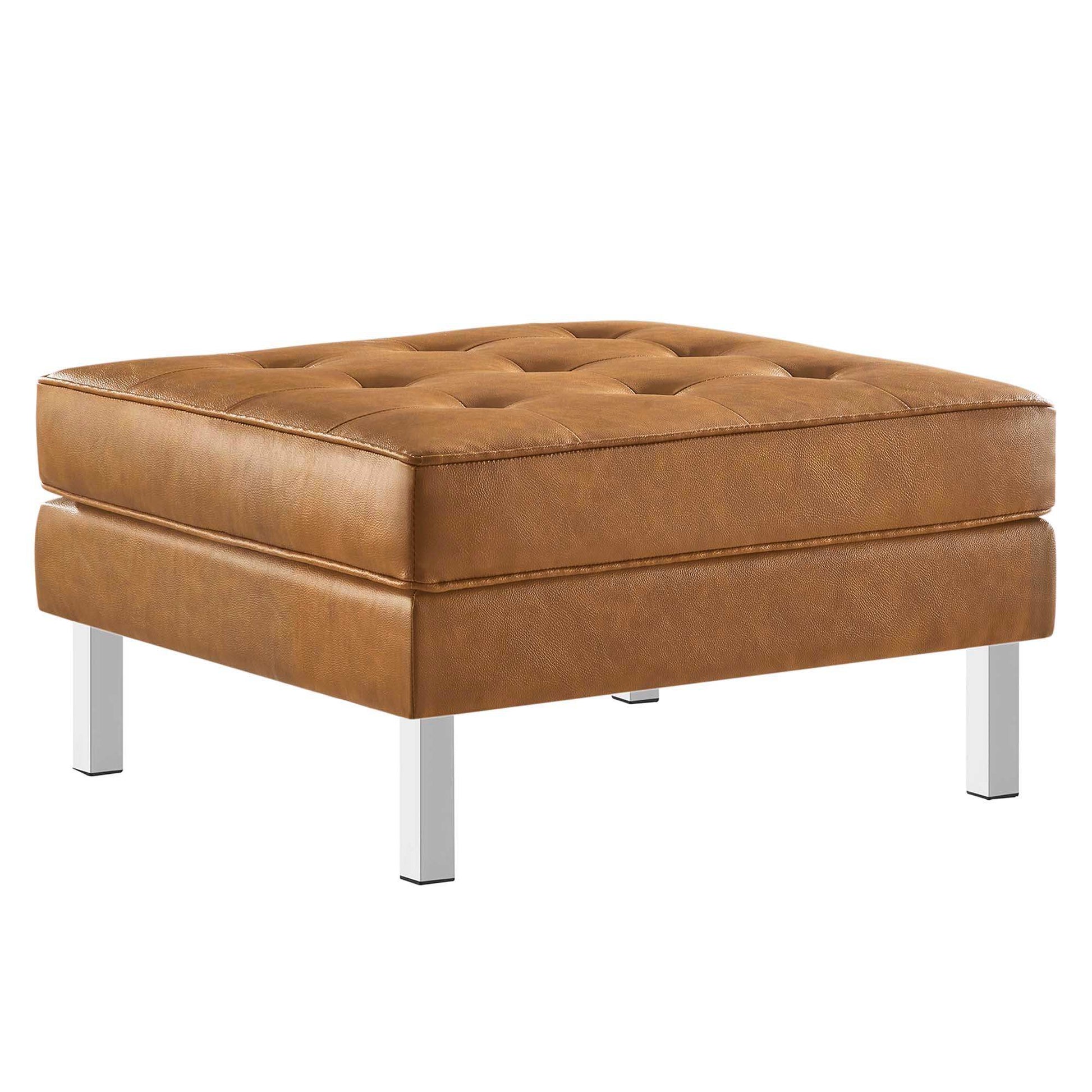 Loft Tufted Vegan Leather Sofa and Ottoman Set by Modway - Best Buy Furniture