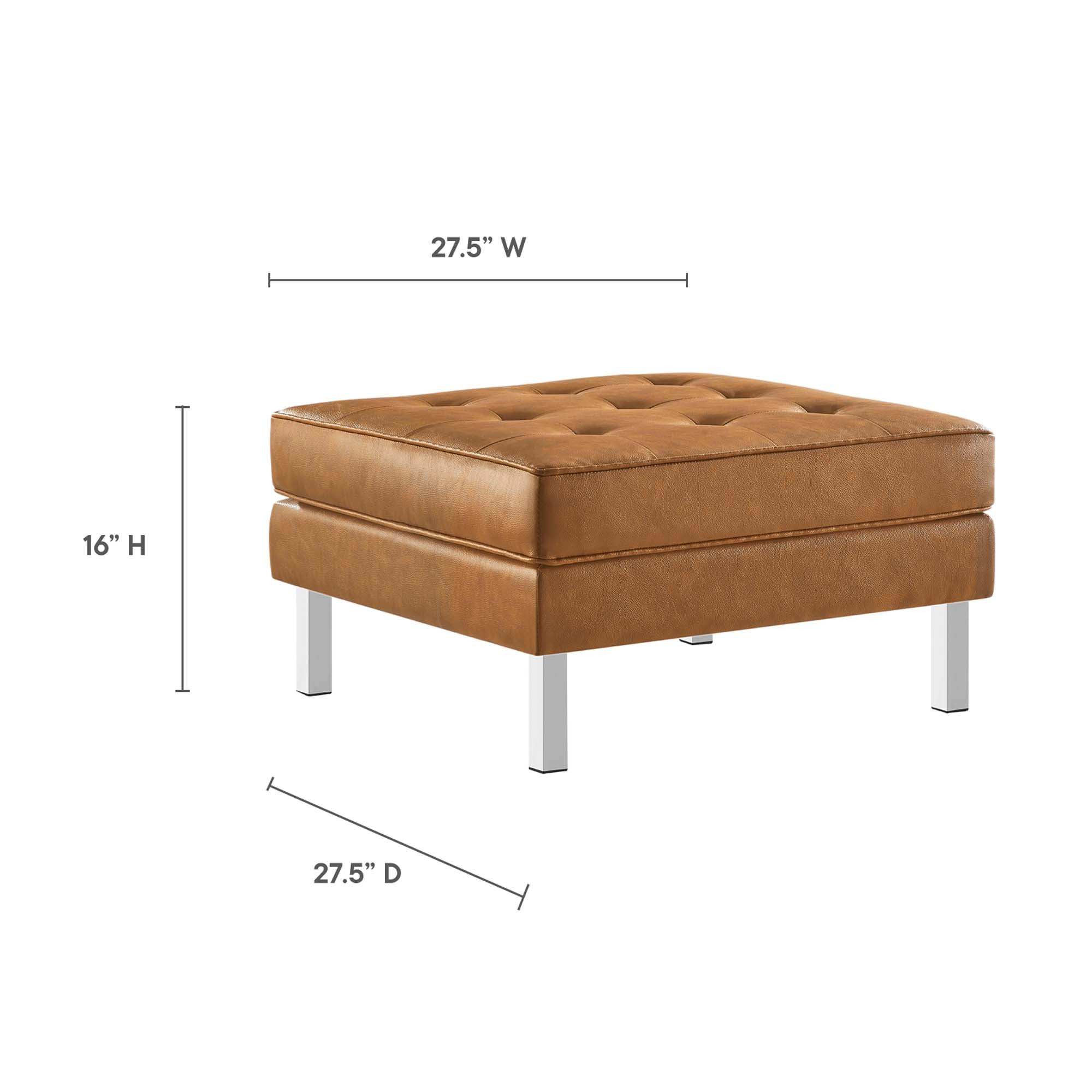 Loft Tufted Vegan Leather Sofa and Ottoman Set by Modway - Best Buy Furniture