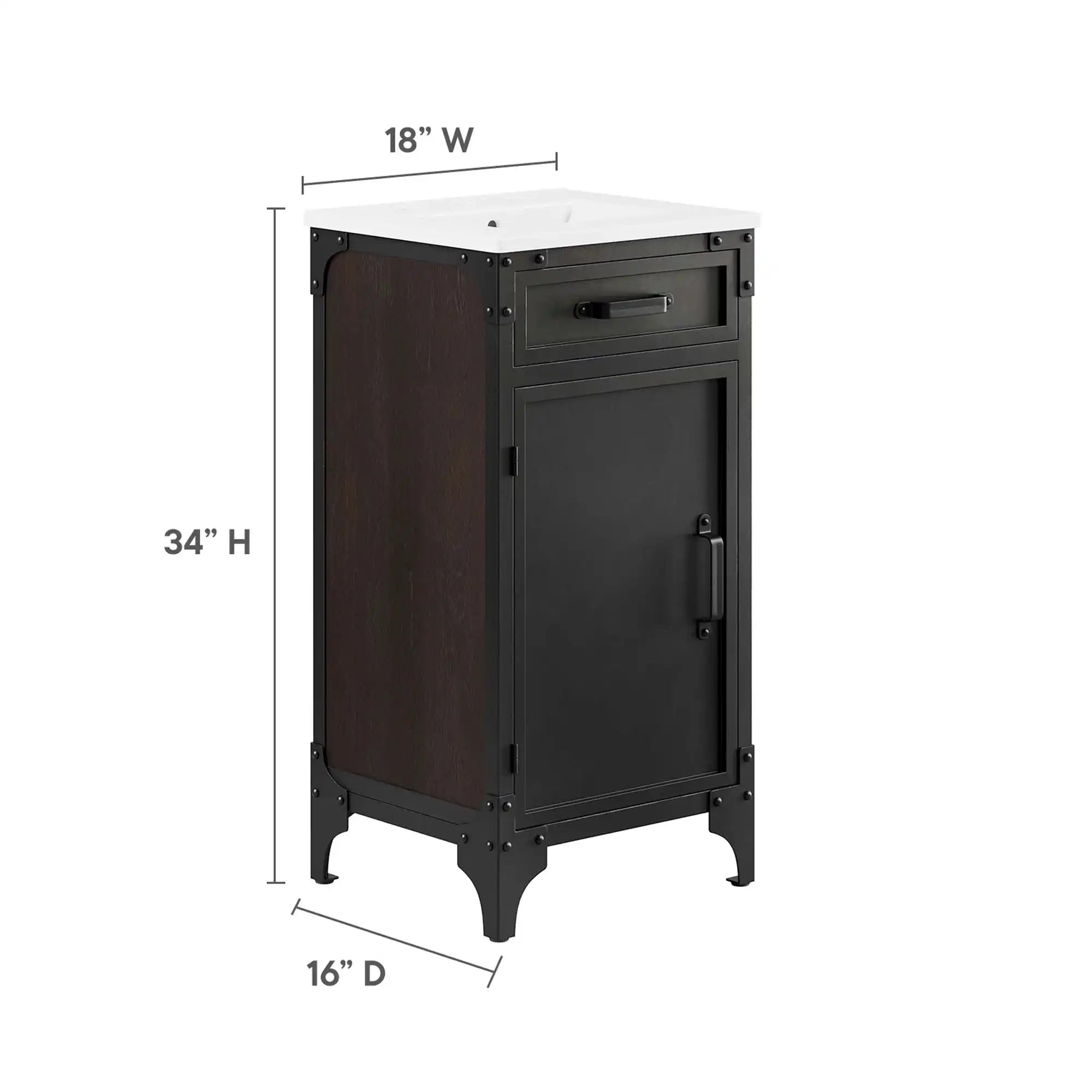 Steamforge 18" Bathroom Vanity by Modway - Best Buy Furniture