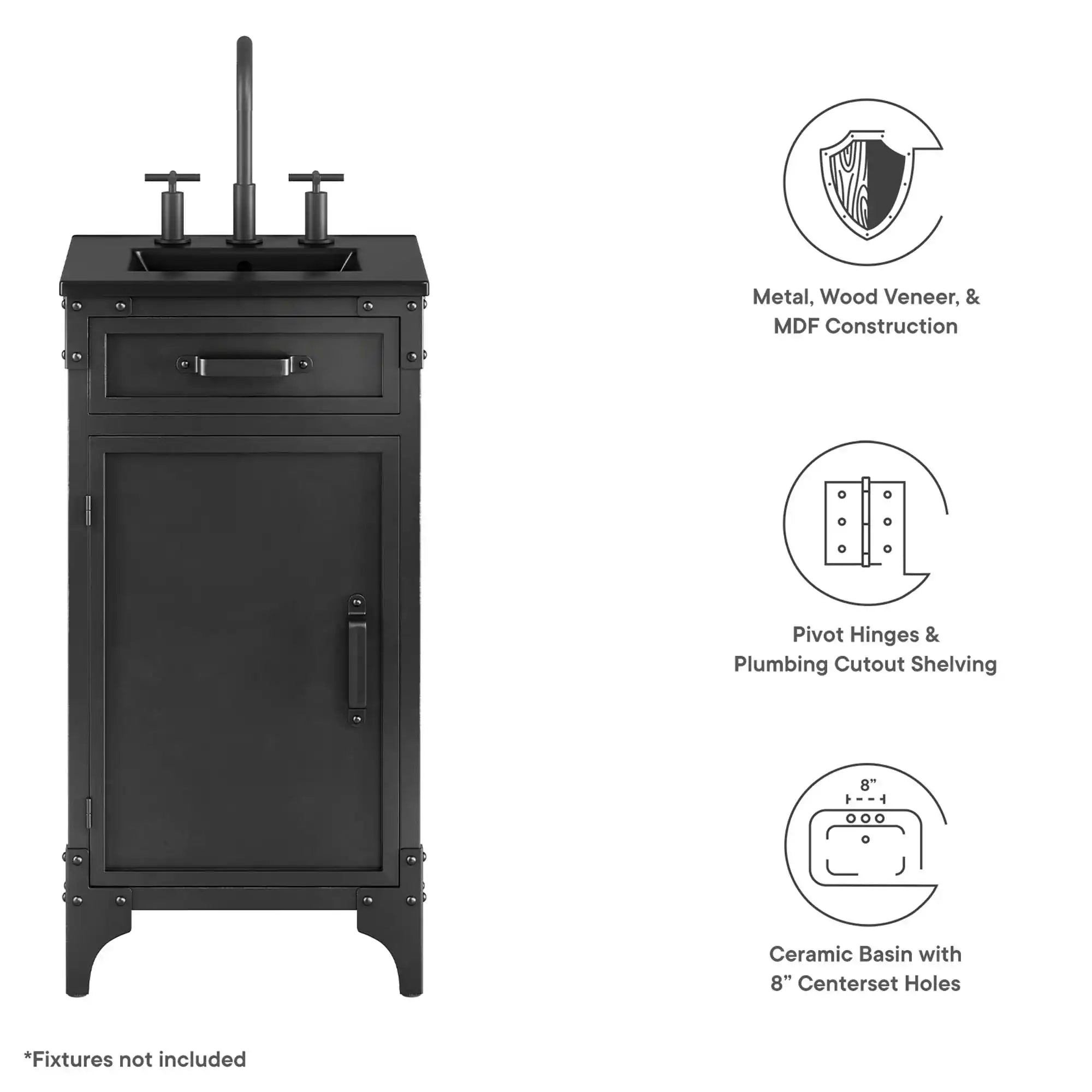 Steamforge 18" Bathroom Vanity by Modway - Best Buy Furniture