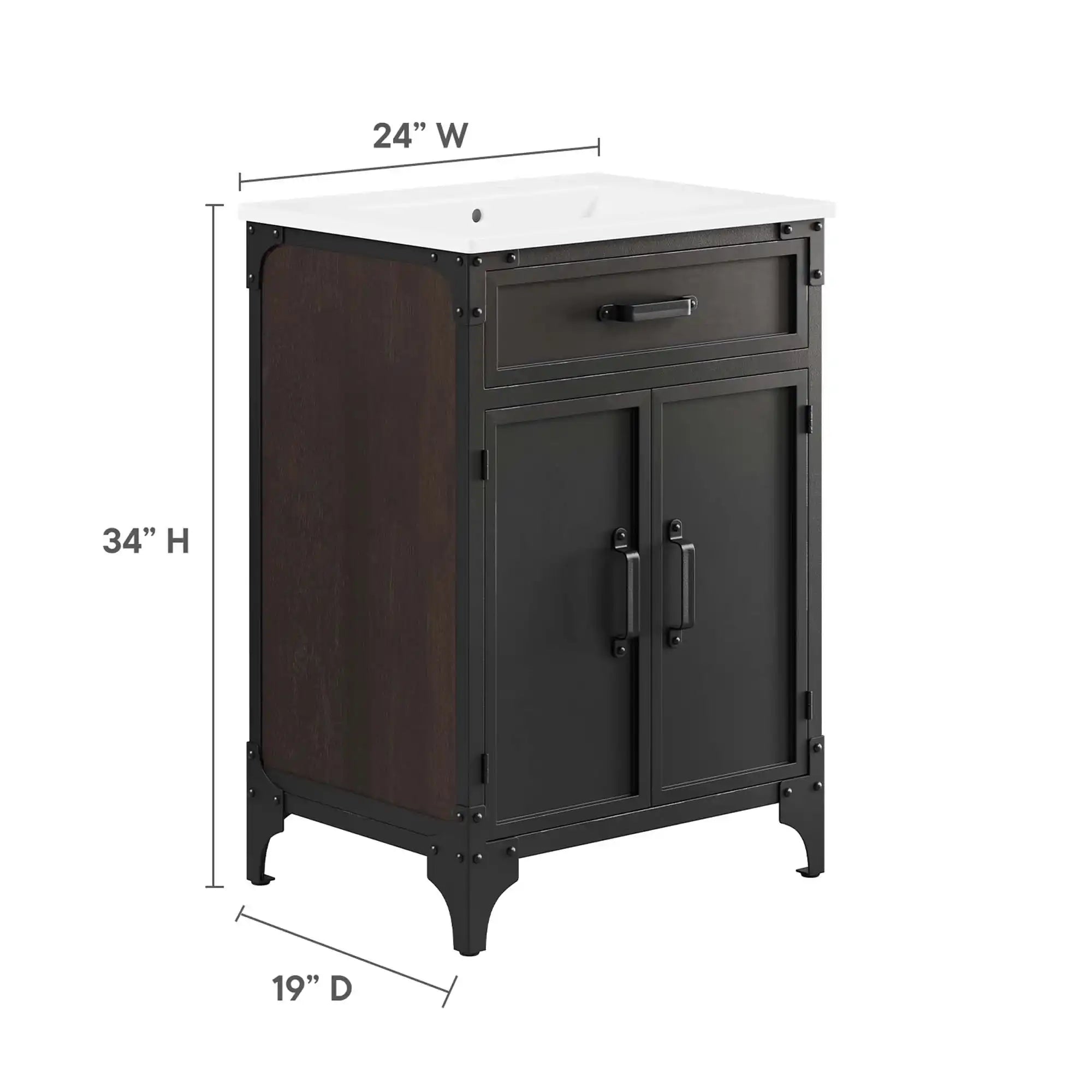 Steamforge 24" Bathroom Vanity by Modway - Best Buy Furniture