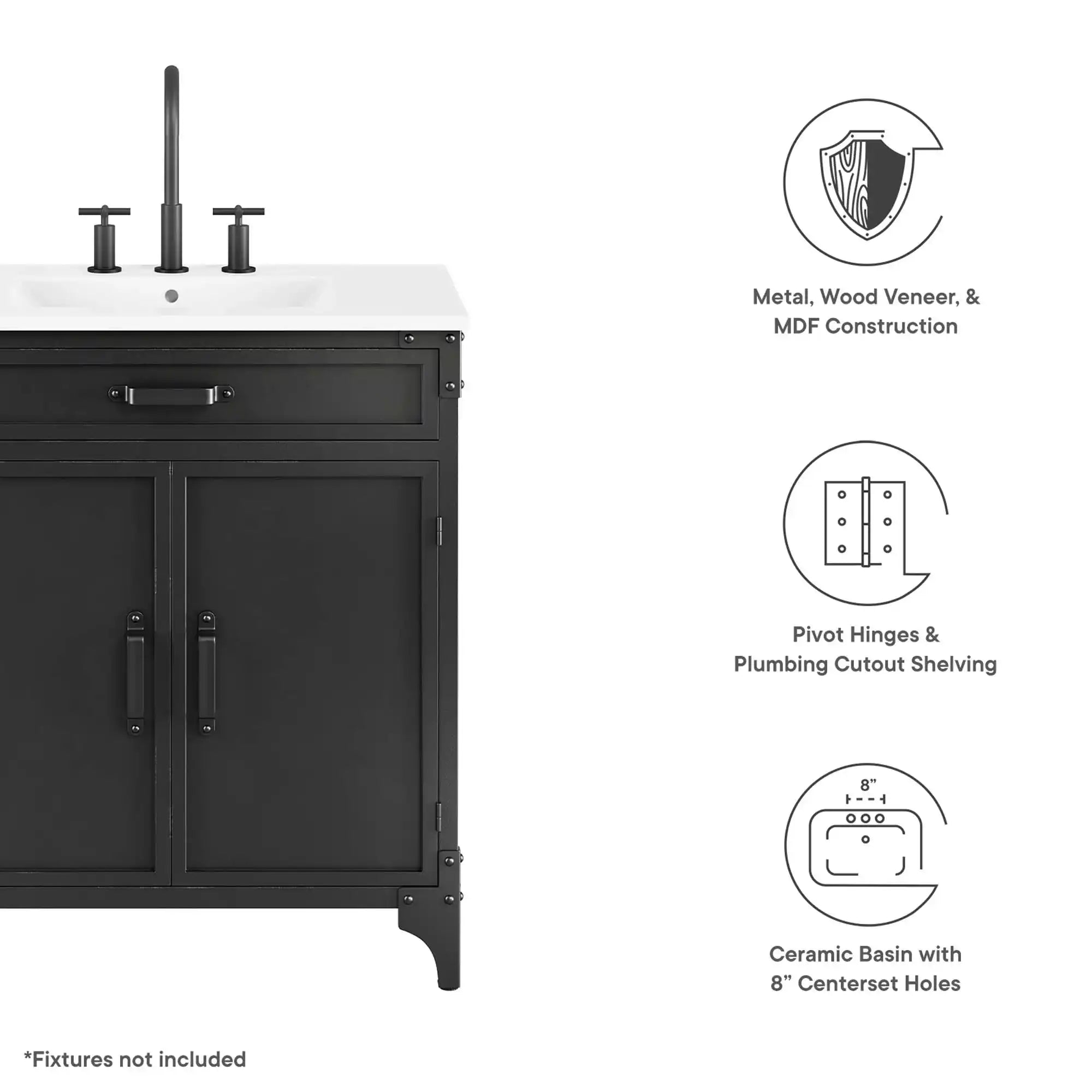Steamforge 30" Bathroom Vanity by Modway - Best Buy Furniture