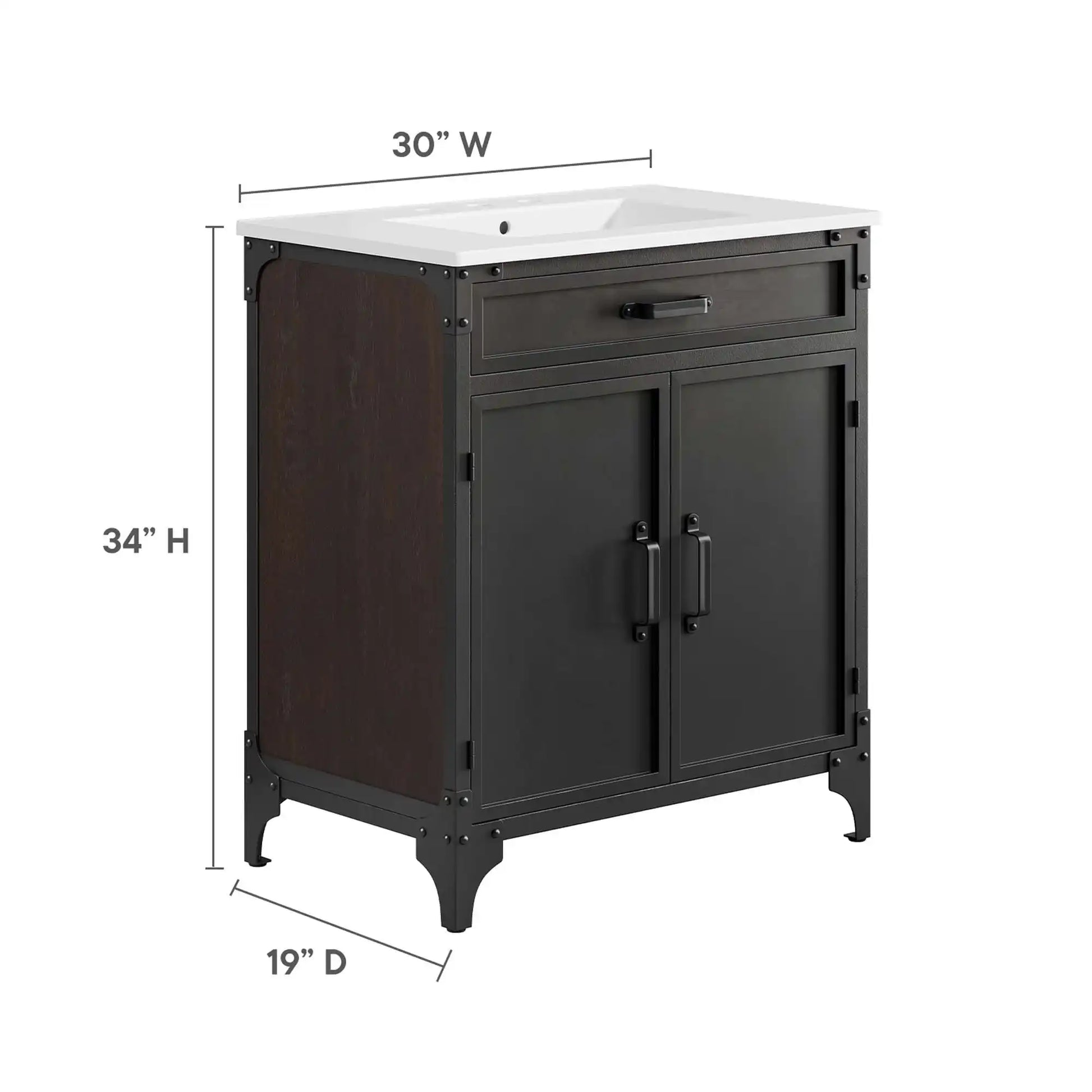 Steamforge 30" Bathroom Vanity by Modway - Best Buy Furniture