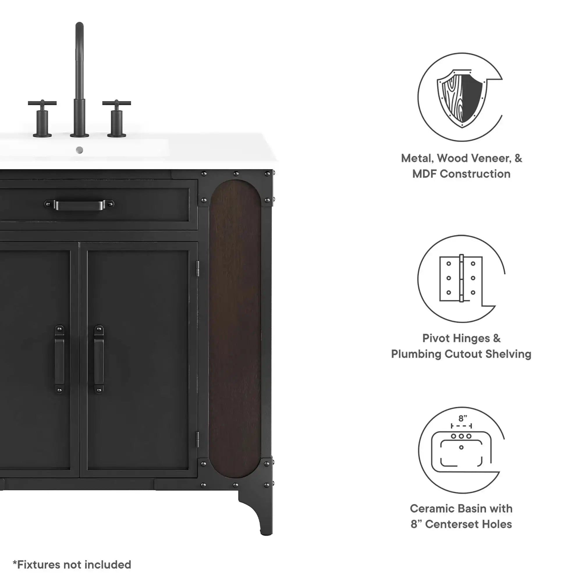 Steamforge 36" Bathroom Vanity by Modway - Best Buy Furniture