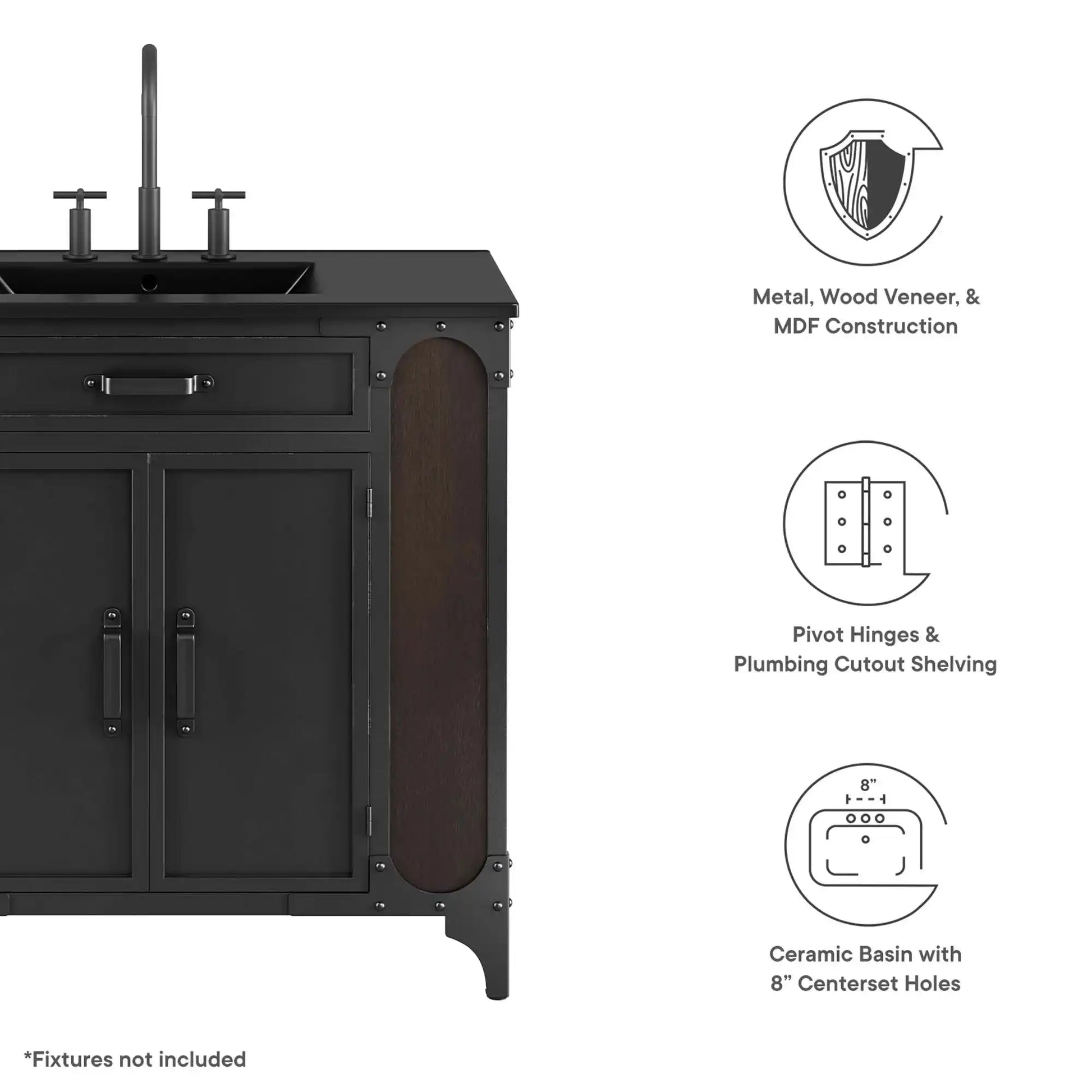 Steamforge 36" Bathroom Vanity by Modway - Best Buy Furniture