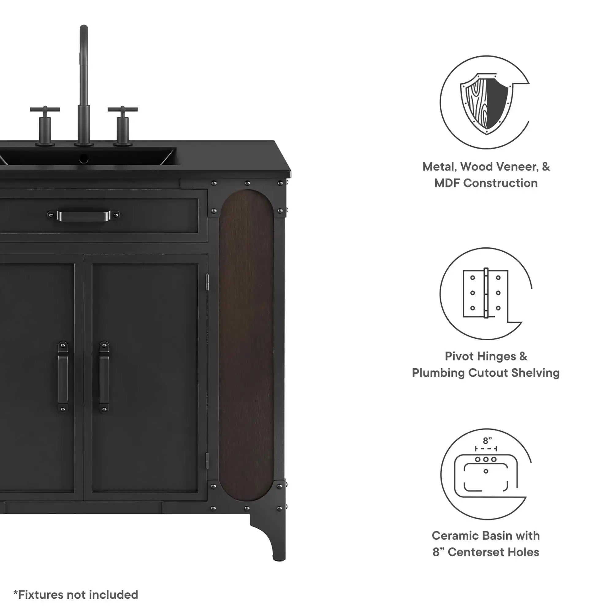 Steamforge 36" Bathroom Vanity by Modway - Best Buy Furniture