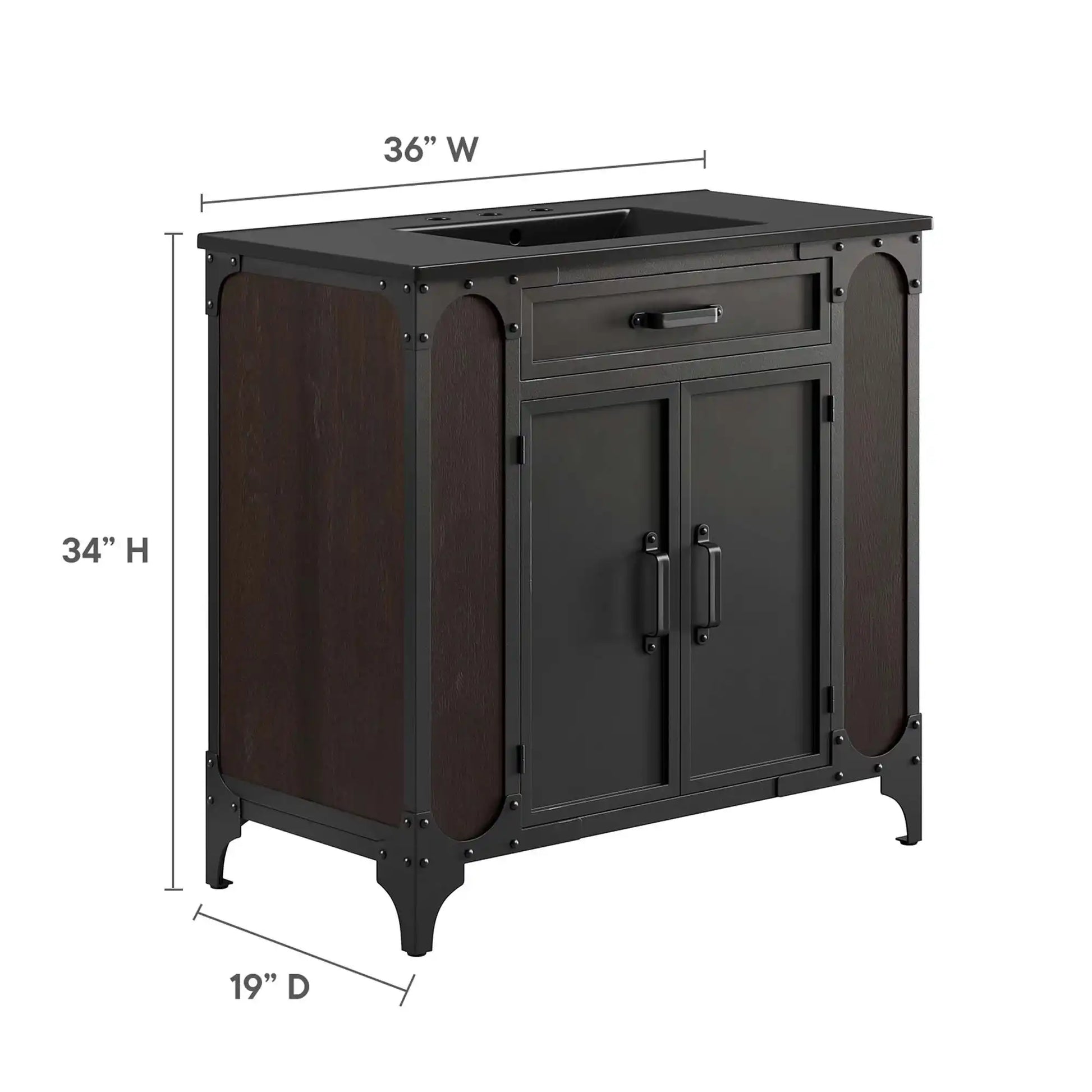 Steamforge 36" Bathroom Vanity by Modway - Best Buy Furniture