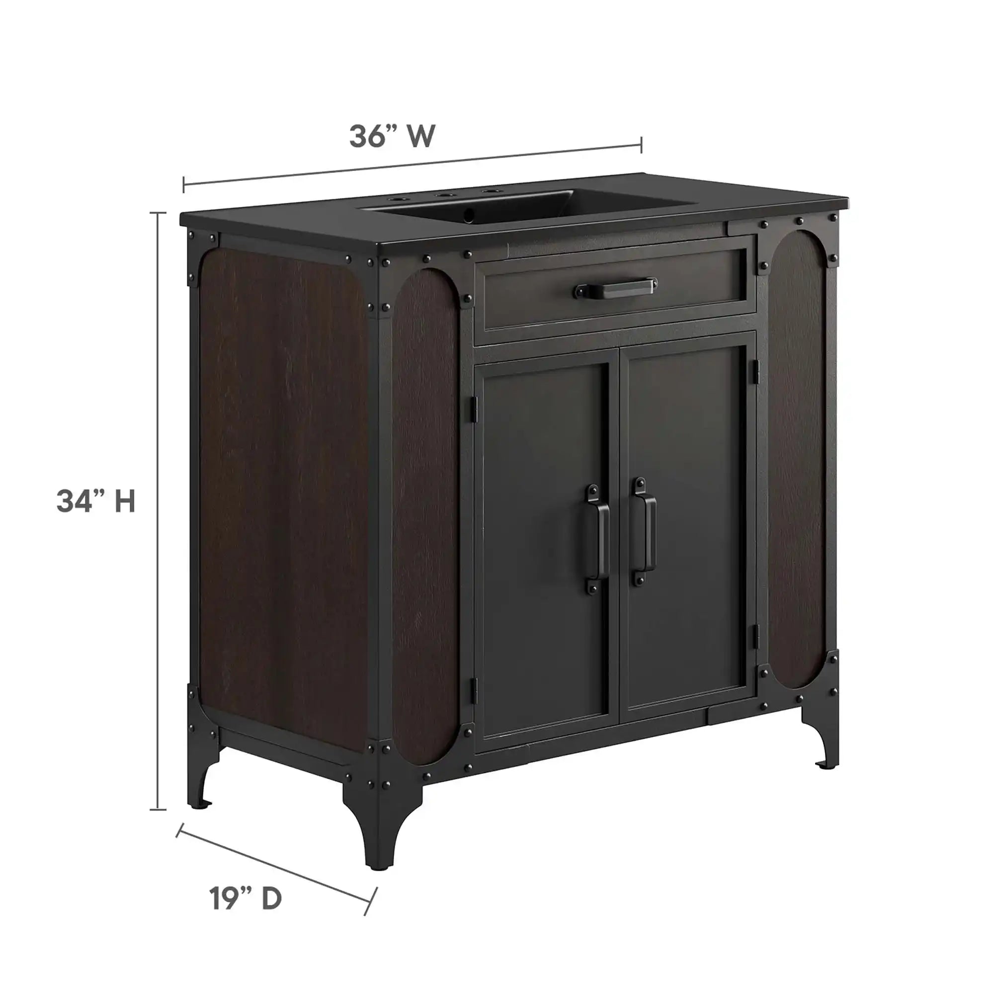 Steamforge 36" Bathroom Vanity by Modway - Best Buy Furniture