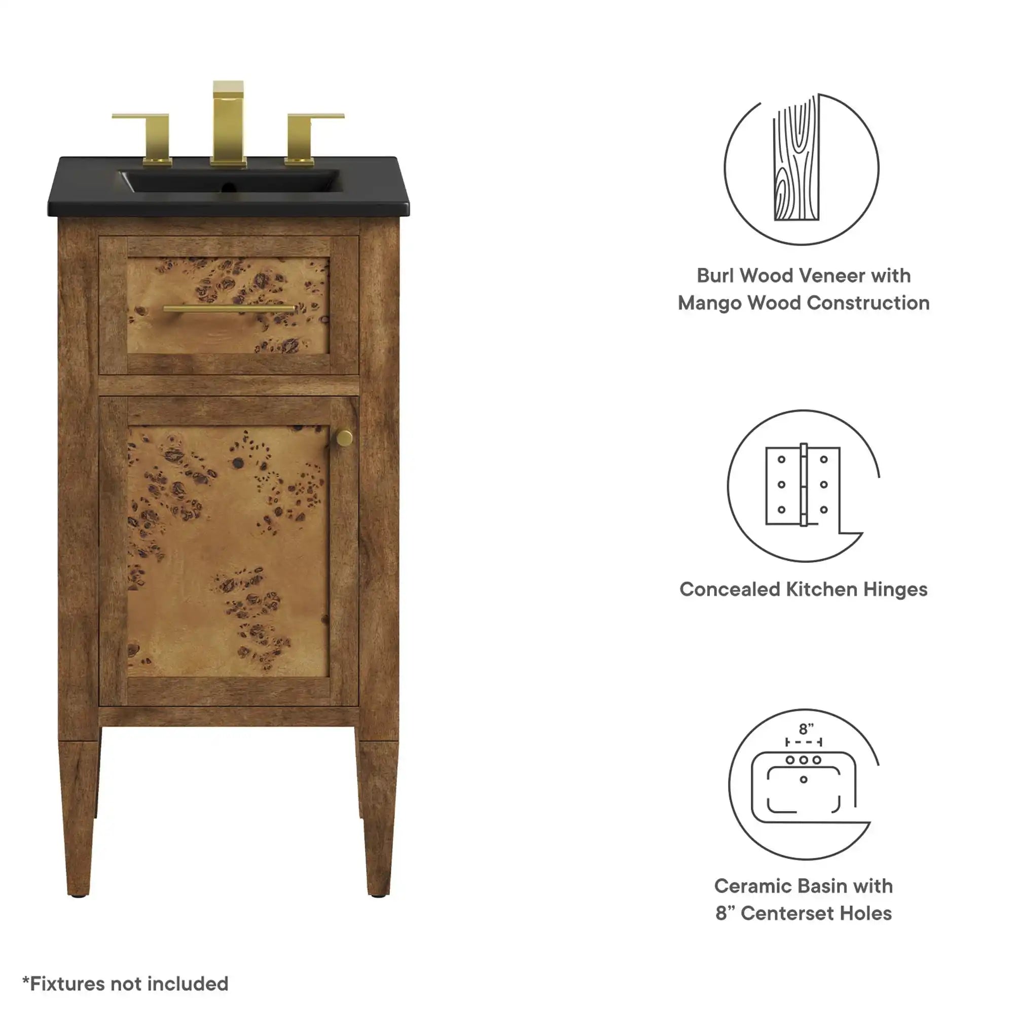 Elysian 18" Wood Bathroom Vanity by Modway - Best Buy Furniture