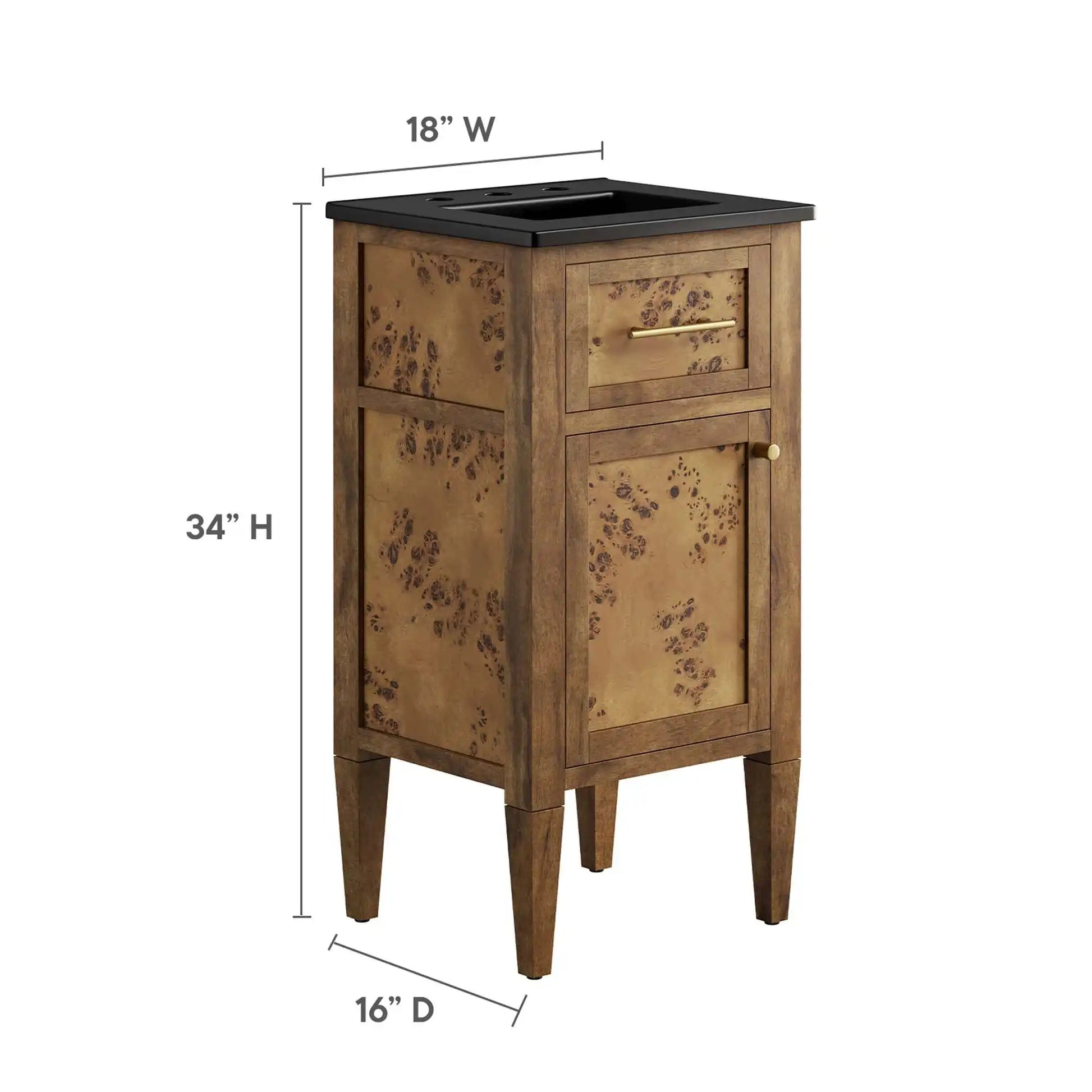 Elysian 18" Wood Bathroom Vanity by Modway - Best Buy Furniture