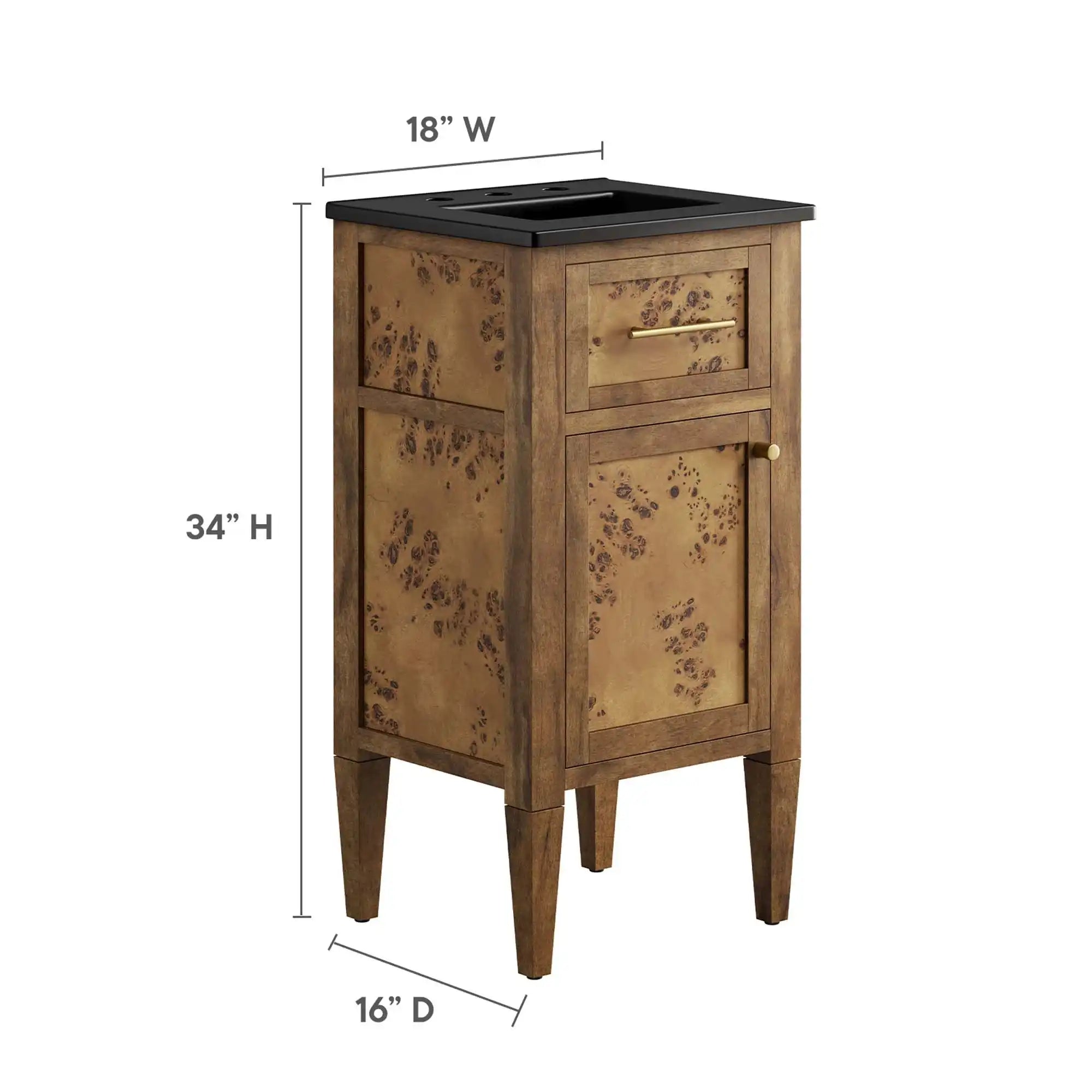 Elysian 18" Wood Bathroom Vanity by Modway - Best Buy Furniture