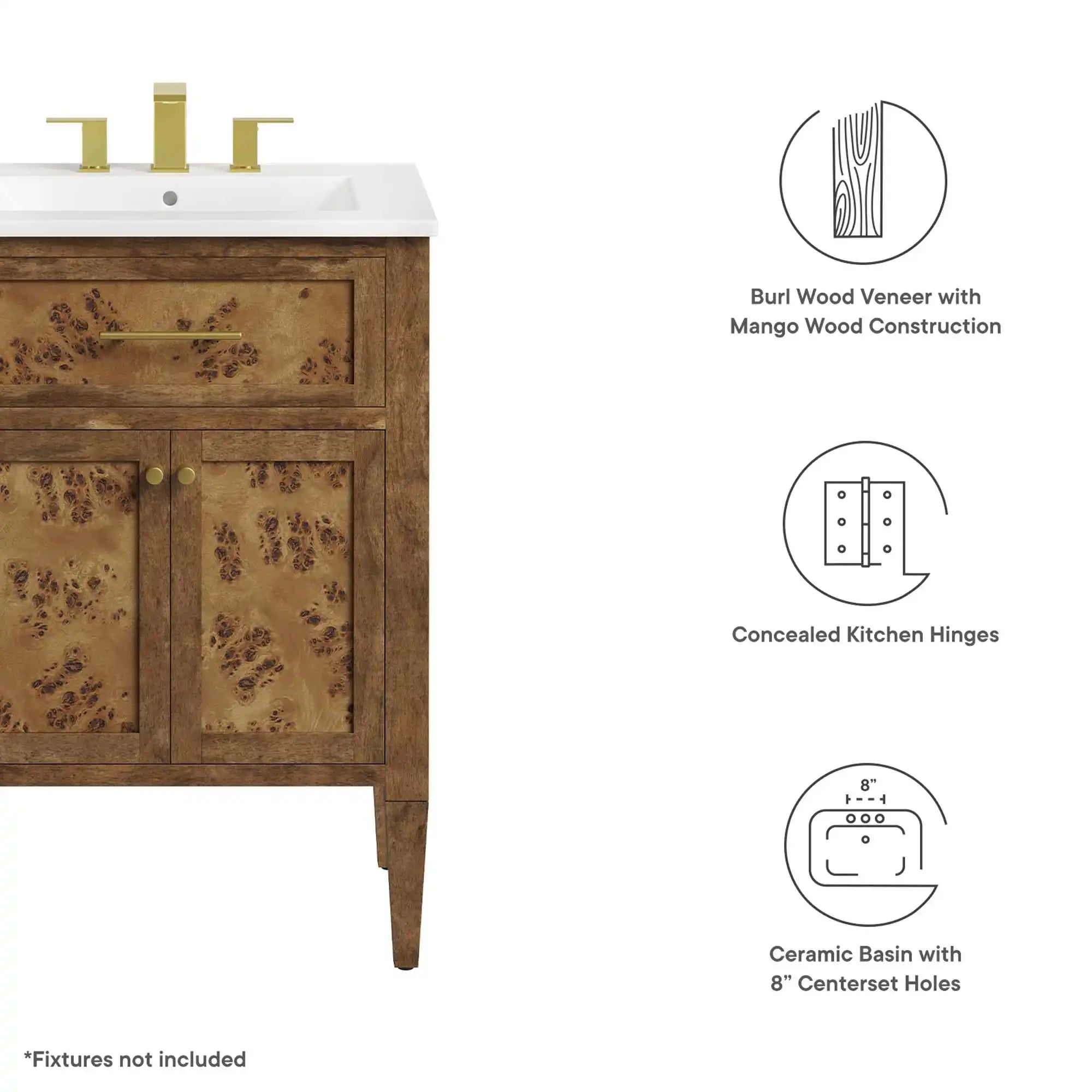 Elysian 24" Wood Bathroom Vanity by Modway - Best Buy Furniture