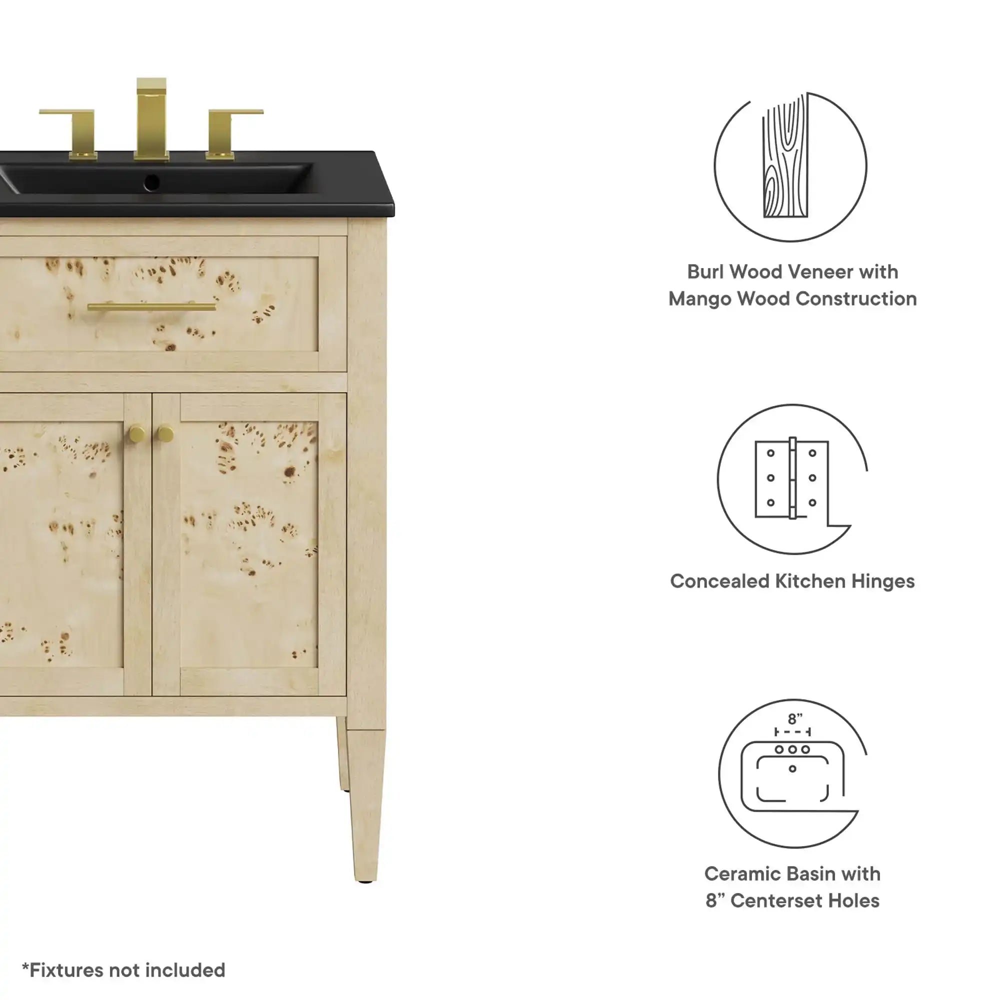 Elysian 24" Wood Bathroom Vanity by Modway - Best Buy Furniture