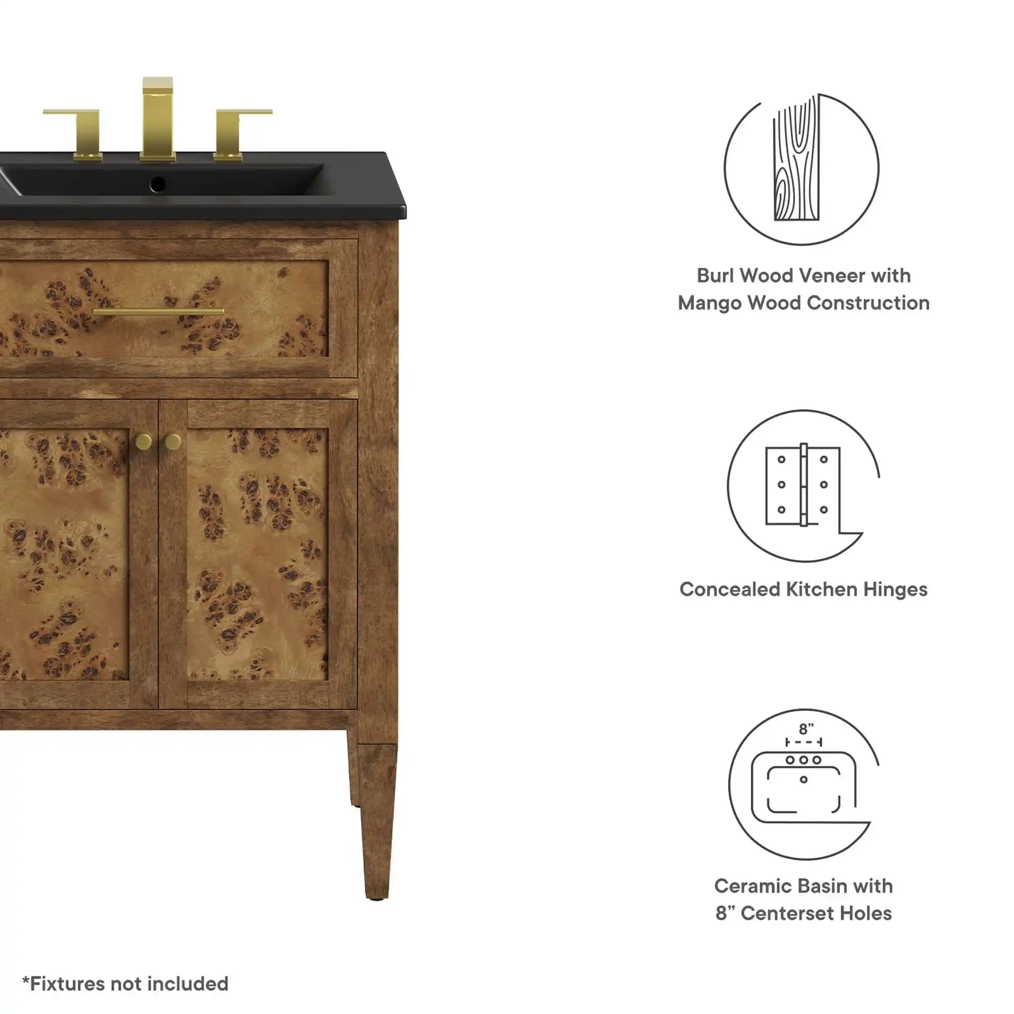Elysian 24" Wood Bathroom Vanity by Modway - Best Buy Furniture