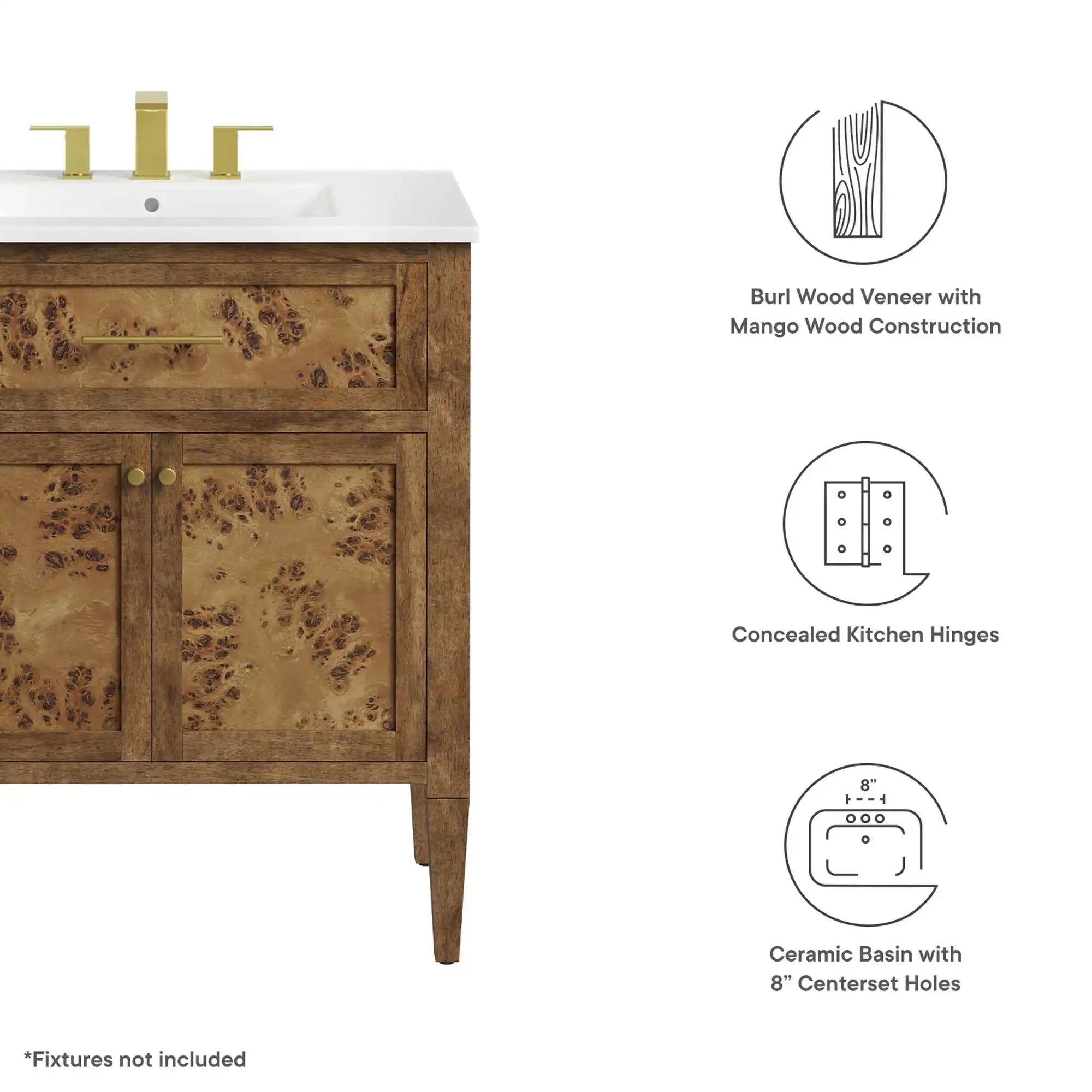 Elysian 30" Wood Bathroom Vanity by Modway - Best Buy Furniture