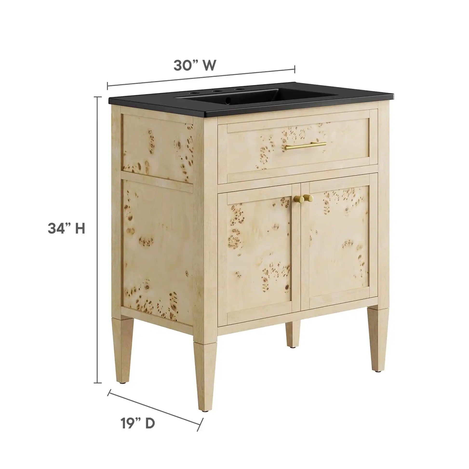 Elysian 30" Wood Bathroom Vanity by Modway - Best Buy Furniture