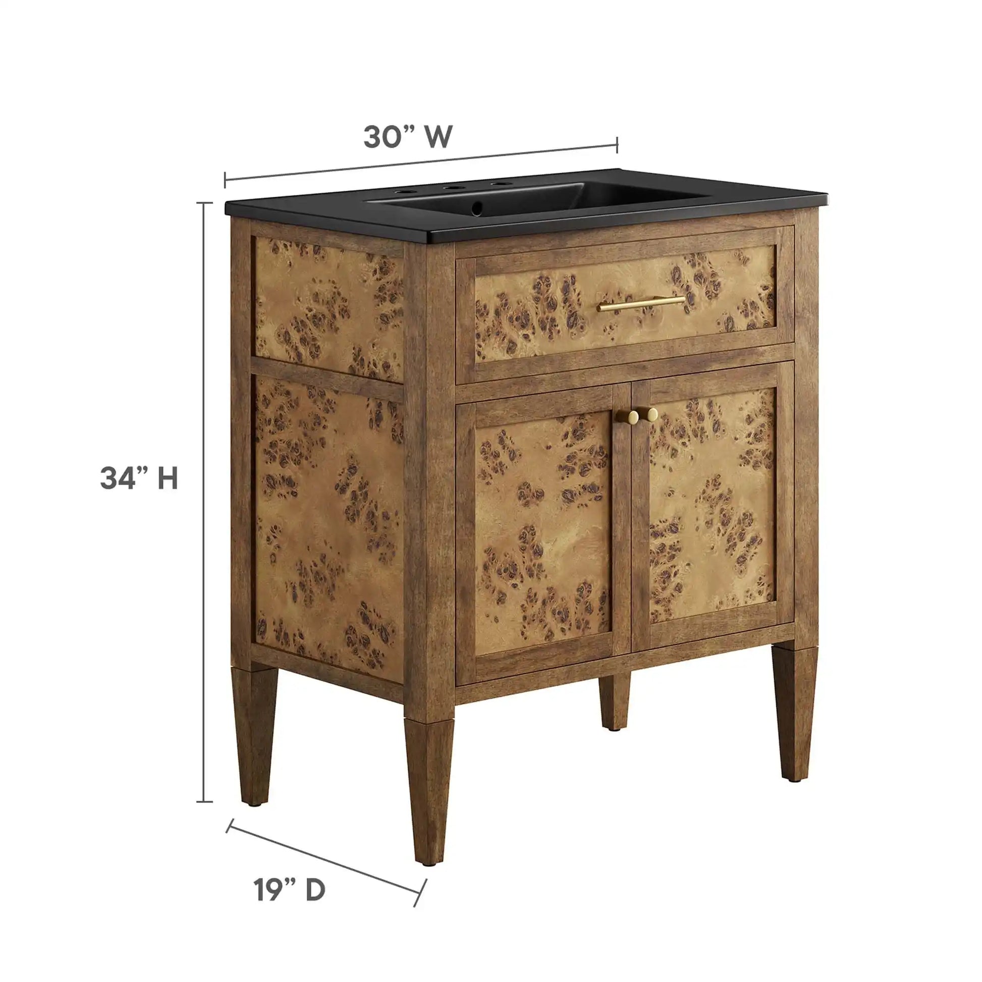 Elysian 30" Wood Bathroom Vanity by Modway - Best Buy Furniture
