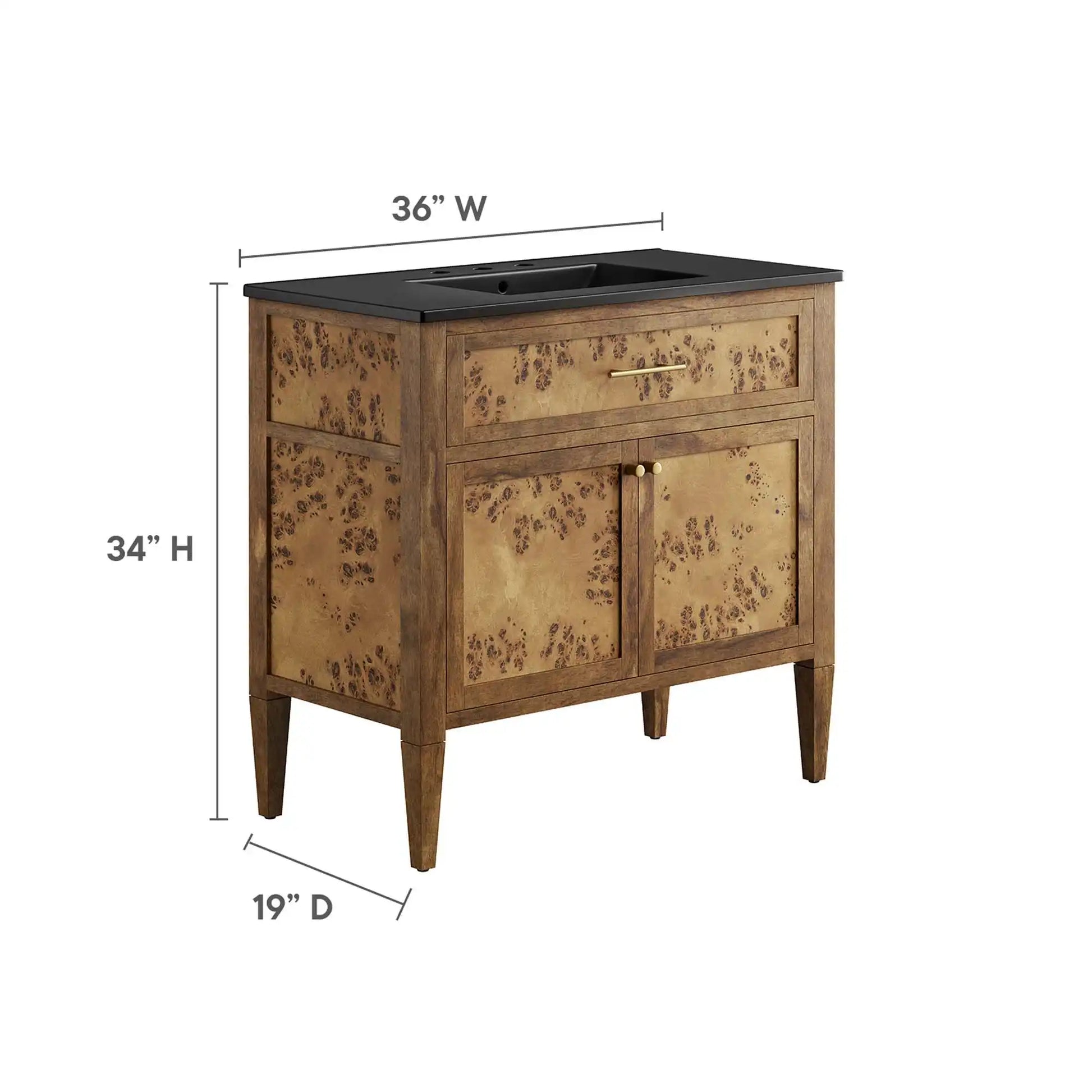 Elysian 36" Wood Bathroom Vanity by Modway - Best Buy Furniture