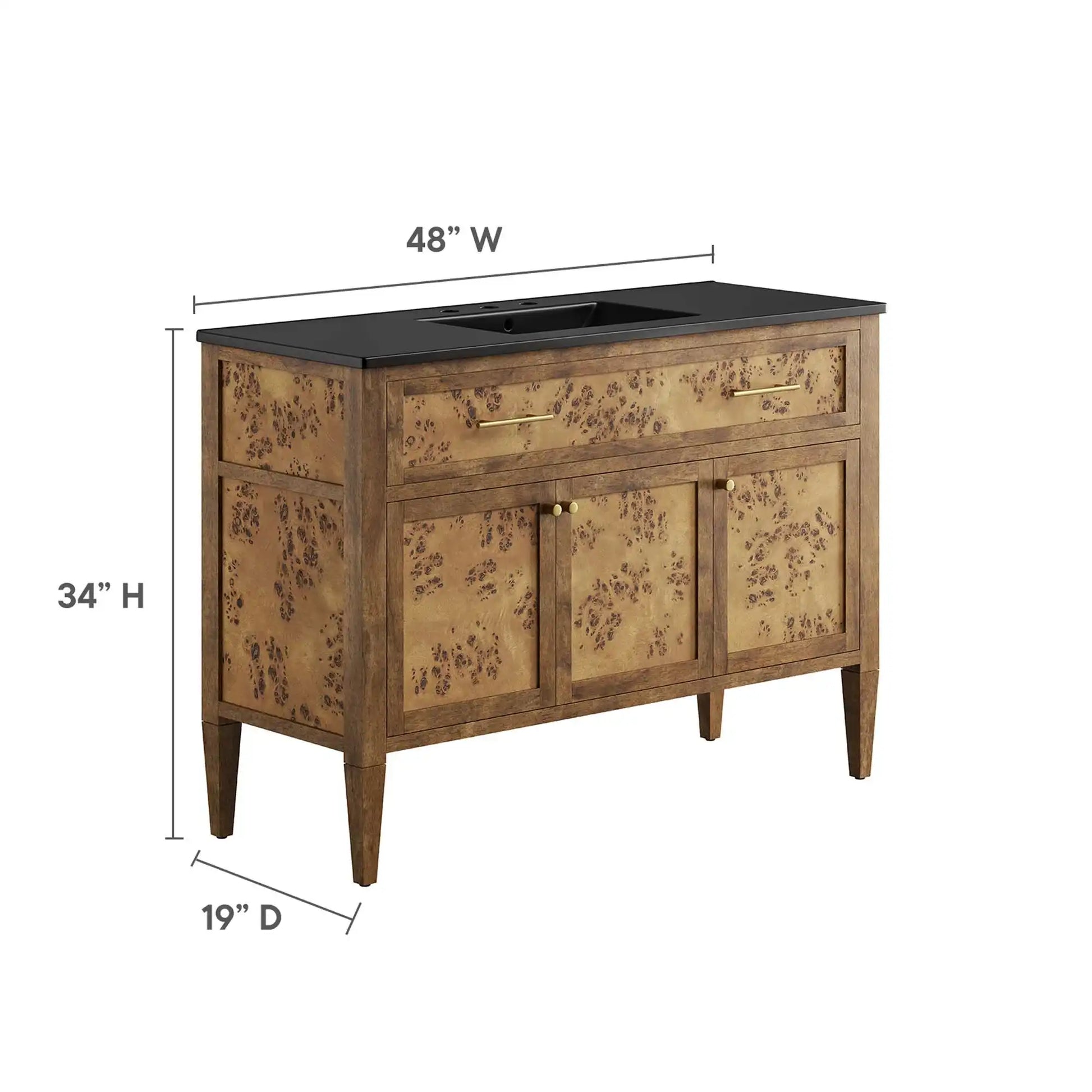 Elysian 48" Wood Single Sink Bathroom Vanity by Modway - Best Buy Furniture